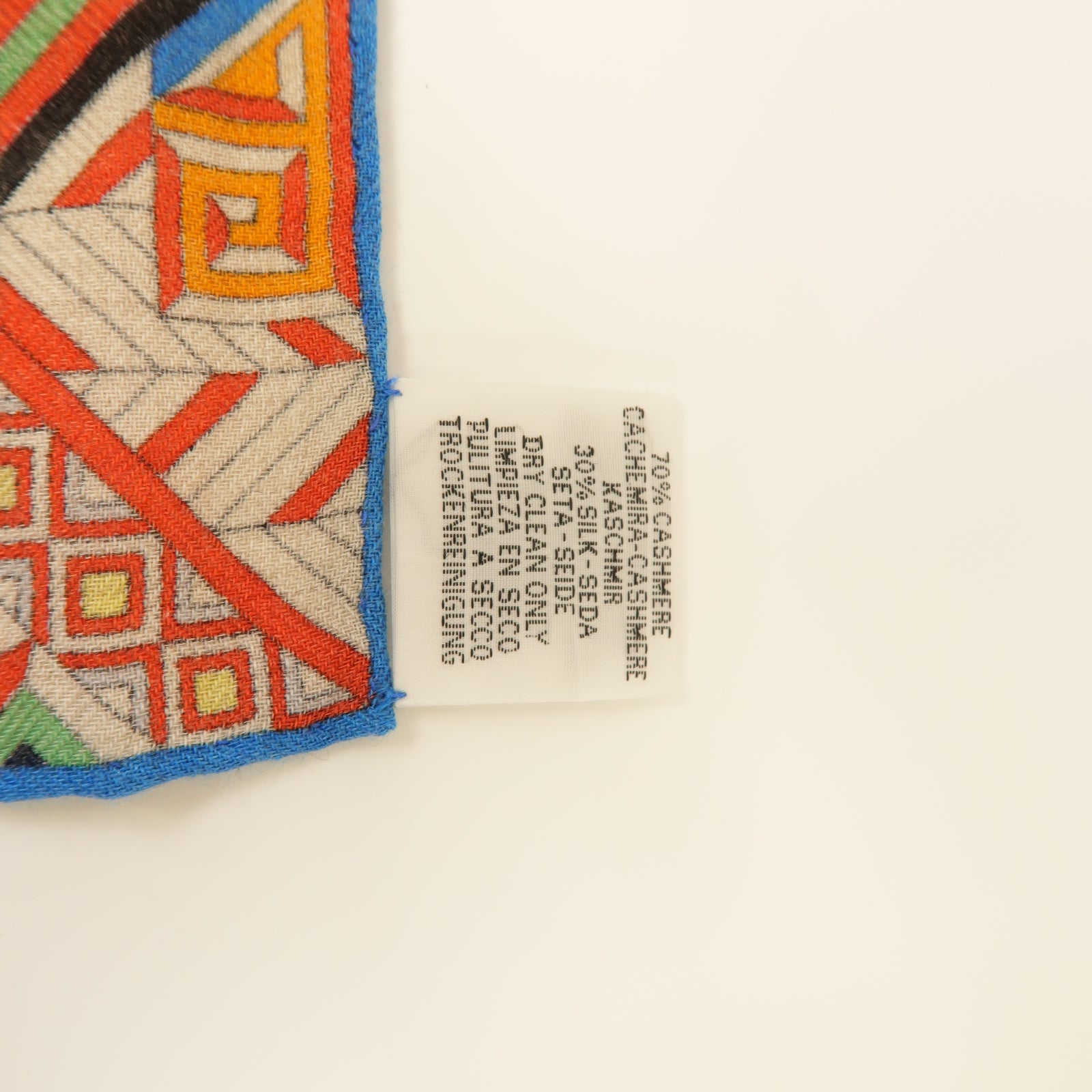 HERMES Cashmere Scarf圍巾米色/藍色/彩色