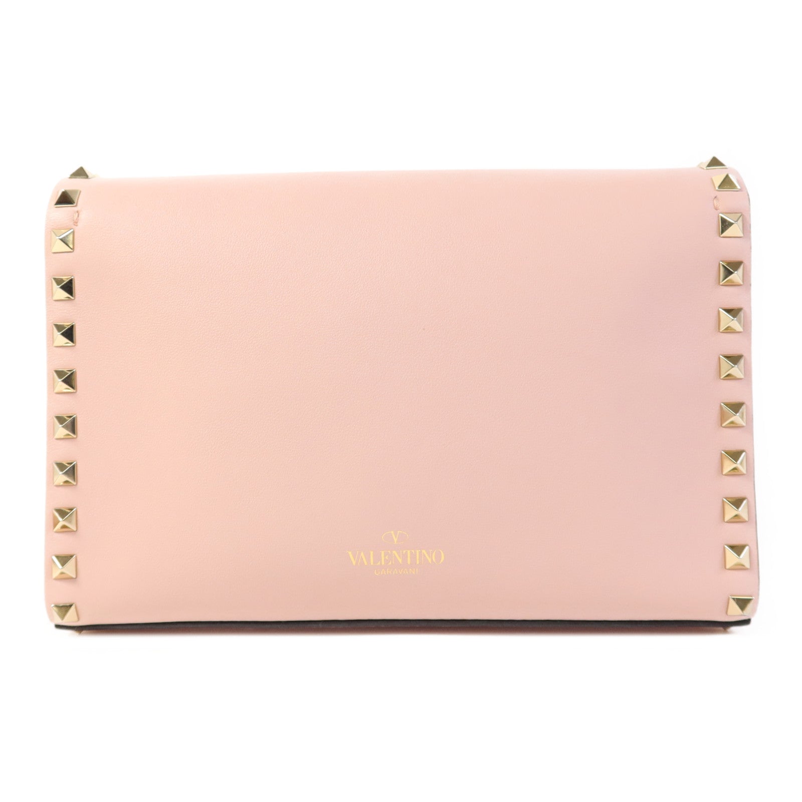 Valentino 【激減優惠】牛皮皮革Garavani Rockstud Flap金扣肩背袋