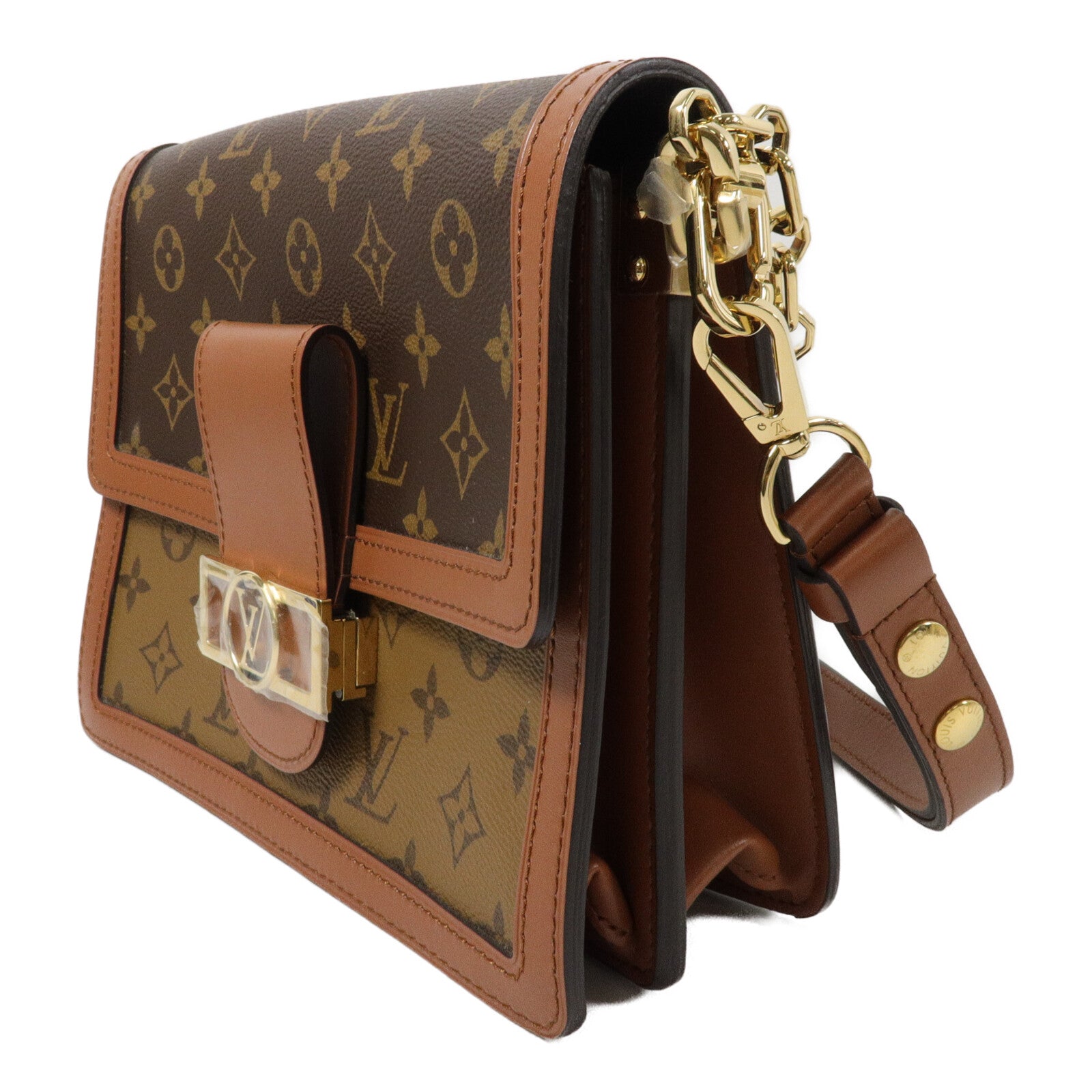 LOUIS VUITTON Monogram/Monogram Reverse Dauphine MM手挽肩背兩用袋