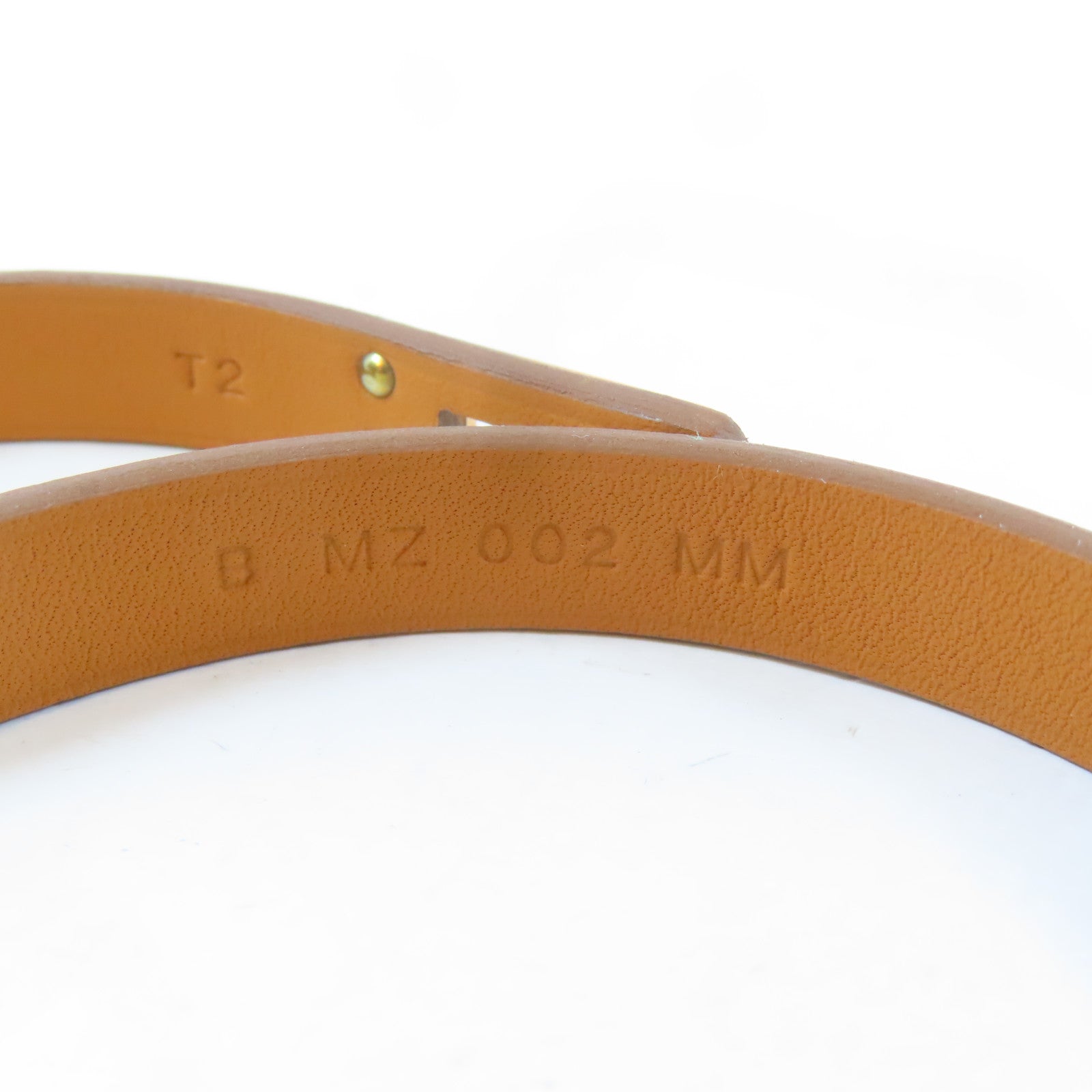 HERMES Swift皮革Kelly Double Tour Bracelet金扣手鐲Nata/米白色#15cm