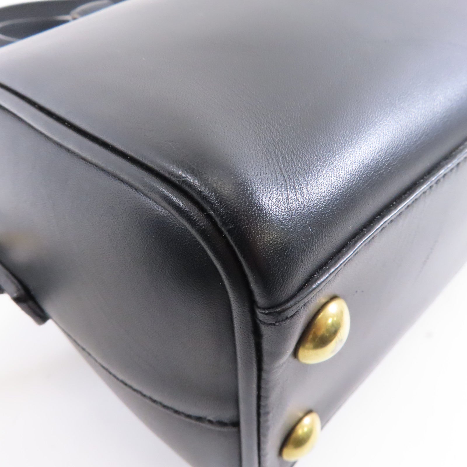SAINT LAURENT 牛皮皮革2way Shoulder Bag金扣手挽肩背兩用袋黑色