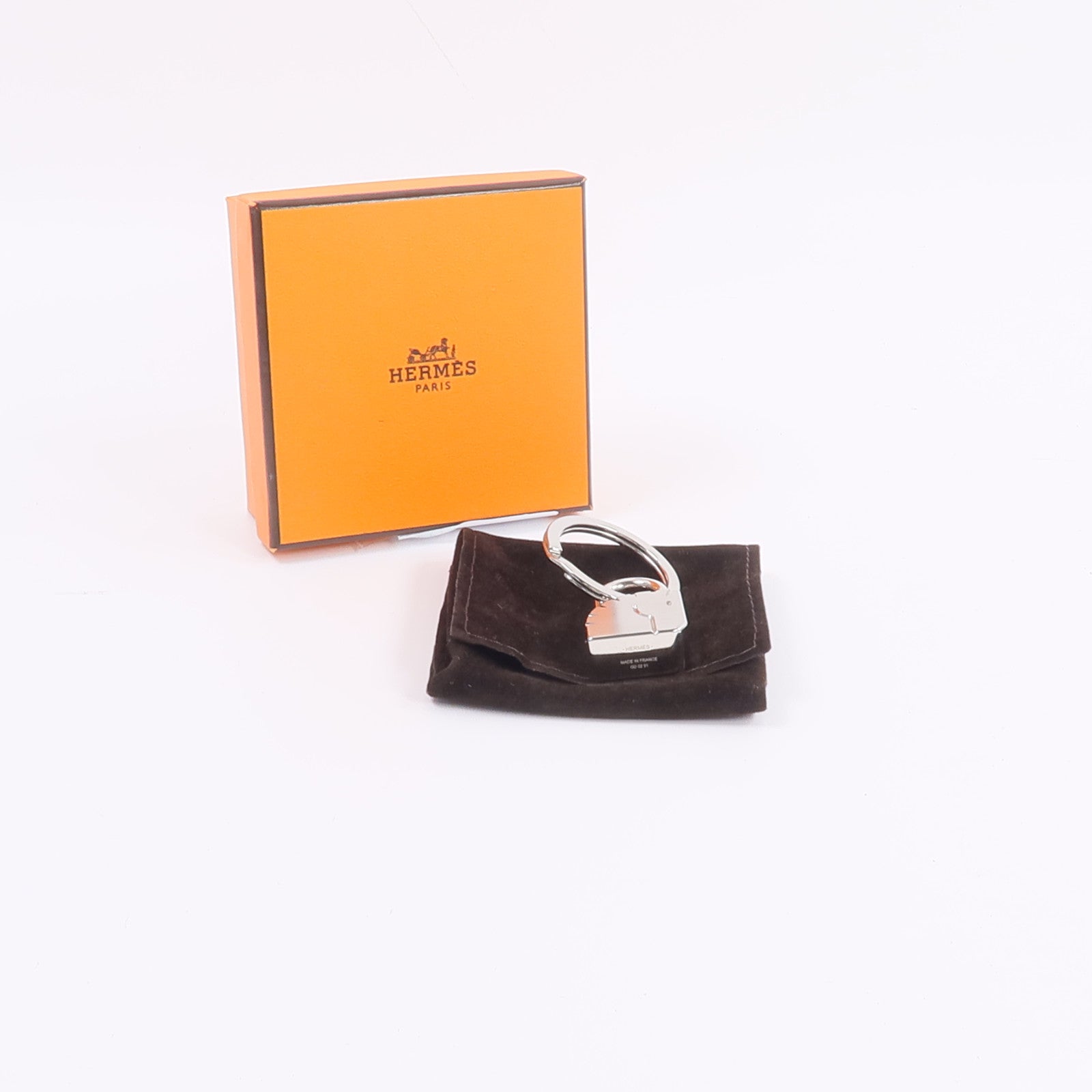 HERMES 不鏽鋼Cadenas Horse Lock Key Ring/Bag Charm掛飾