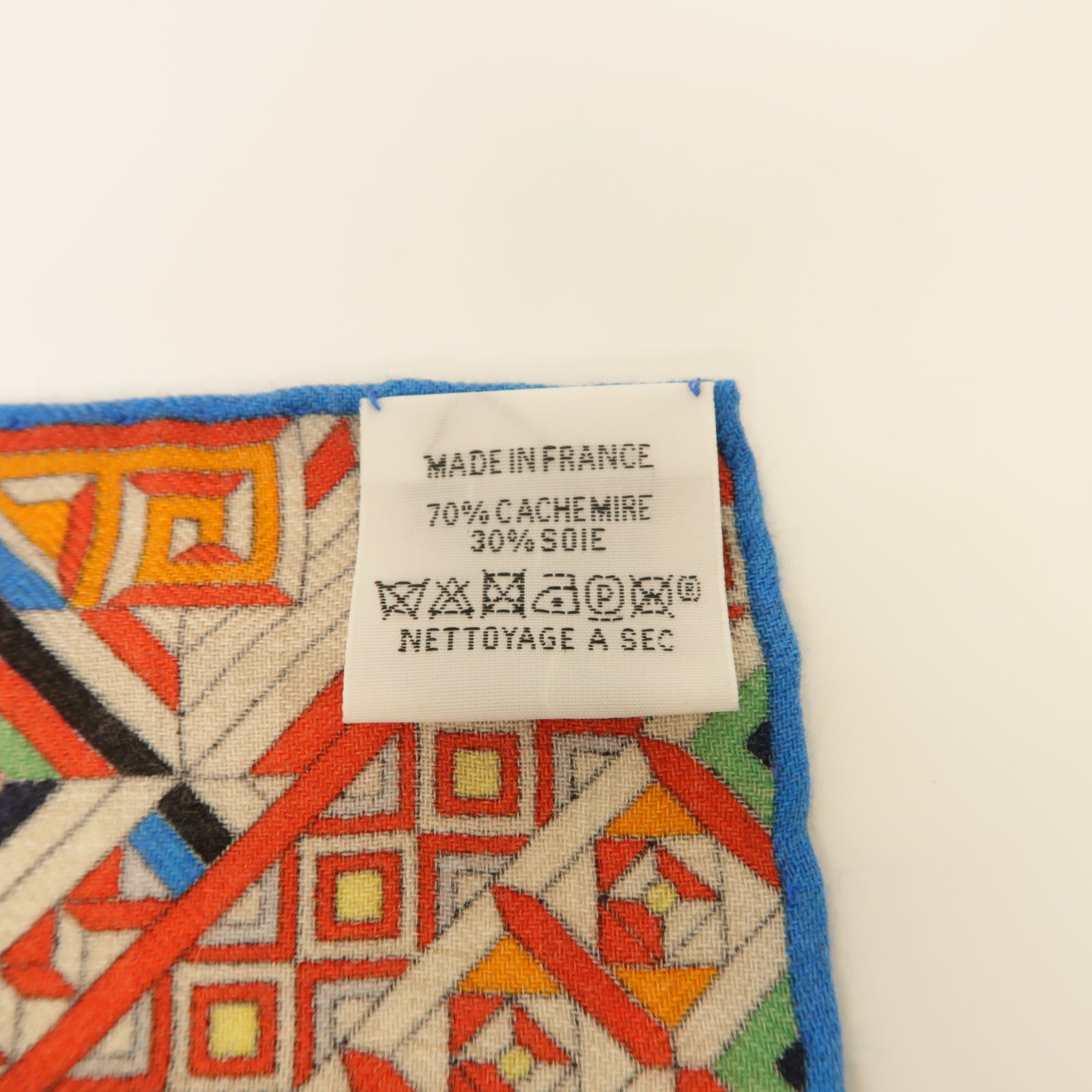 HERMES Cashmere Scarf圍巾米色/藍色/彩色