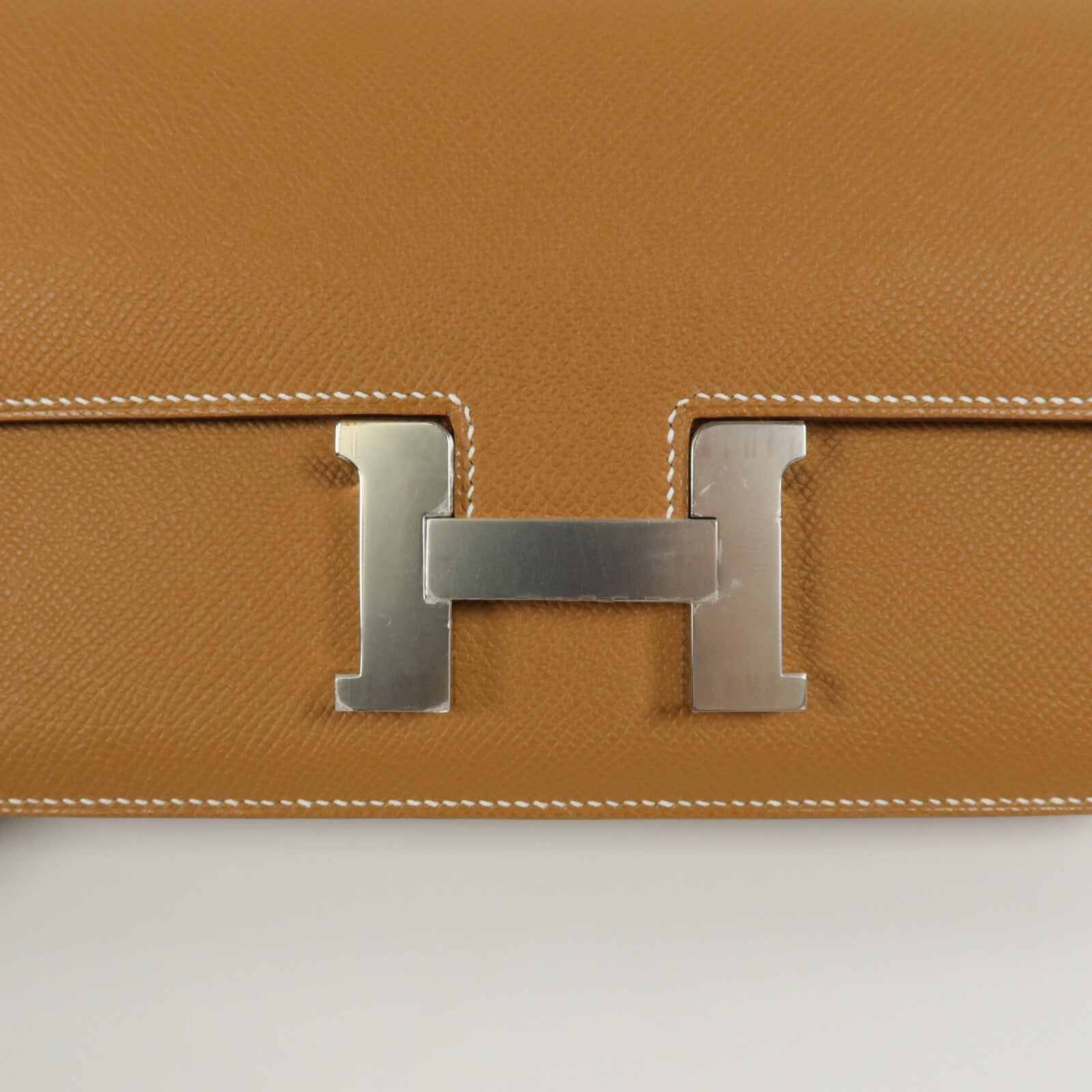 HERMES Epsom皮革Constance Elan肩背袋Gold