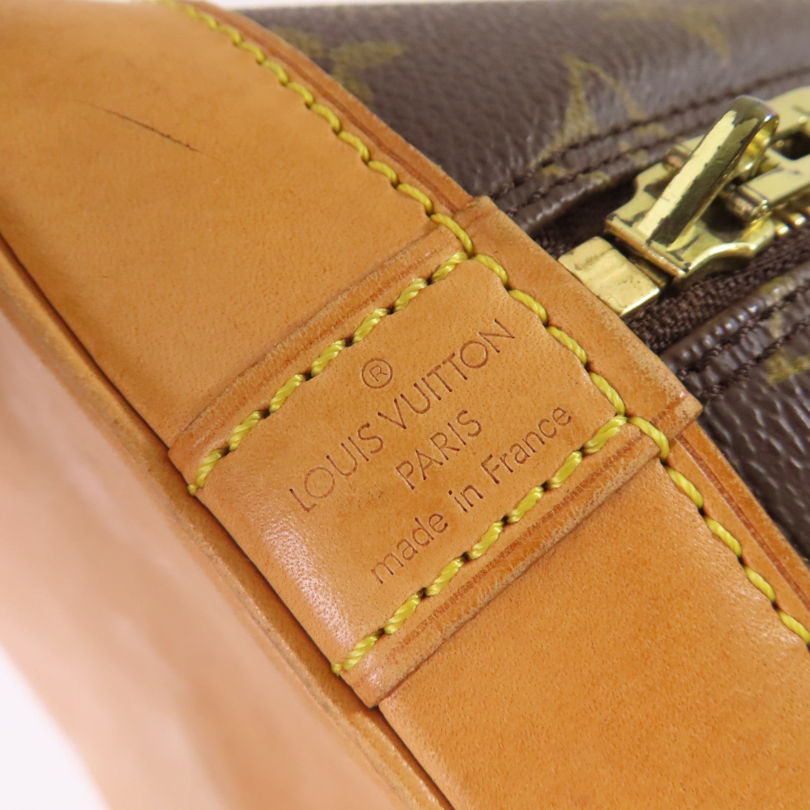 LOUIS VUITTON Monogram Alma PM Hand Bag金扣手挽袋啡色