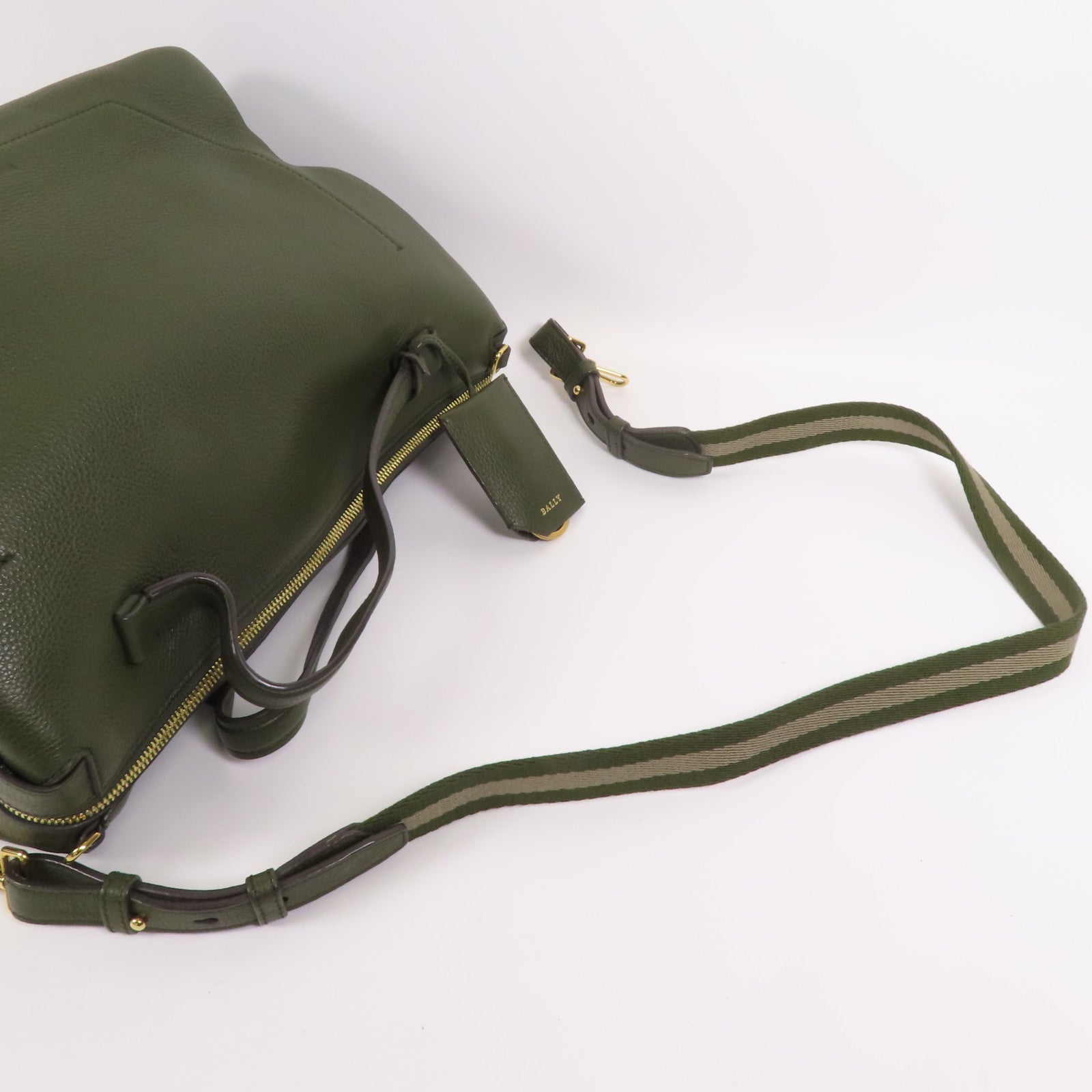 BALLY 牛皮皮革2 Way Shoulder金扣手挽肩背兩用袋
