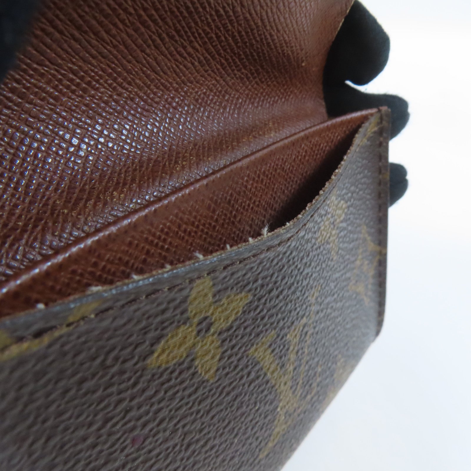 LOUIS VUITTON Monogram Amberop Cartes De Visit Card Case卡片套啡色