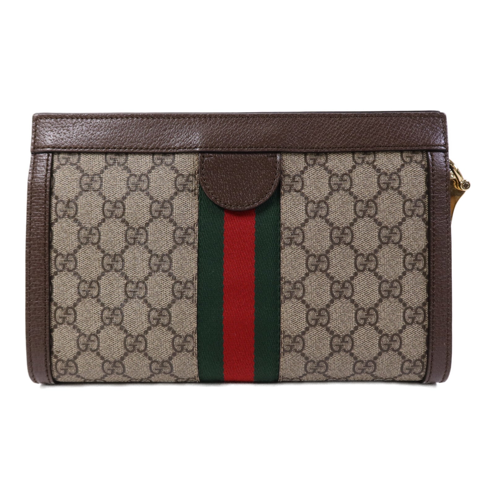 GUCCI 塗層帆布Ophldia GG金扣鏈帶肩背袋