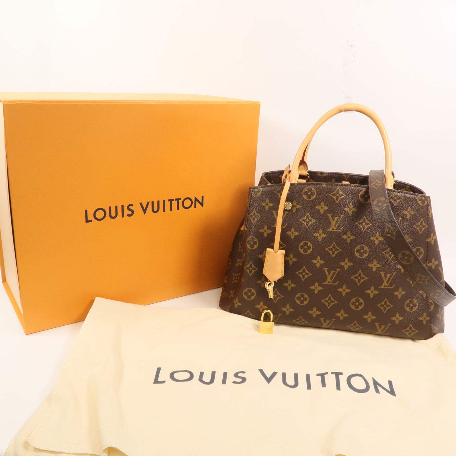 LOUIS VUITTON Monogram Montaigne MM手挽肩背兩用袋