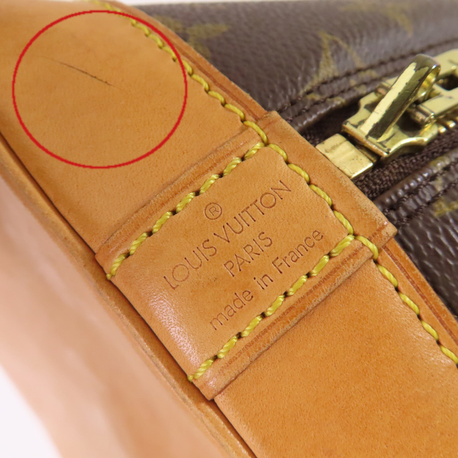 LOUIS VUITTON Monogram Alma PM Hand Bag金扣手挽袋啡色