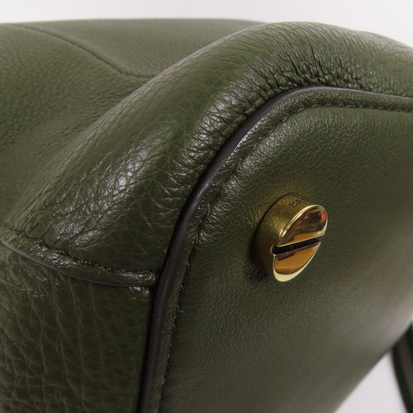 BALLY 牛皮皮革2 Way Shoulder金扣手挽肩背兩用袋