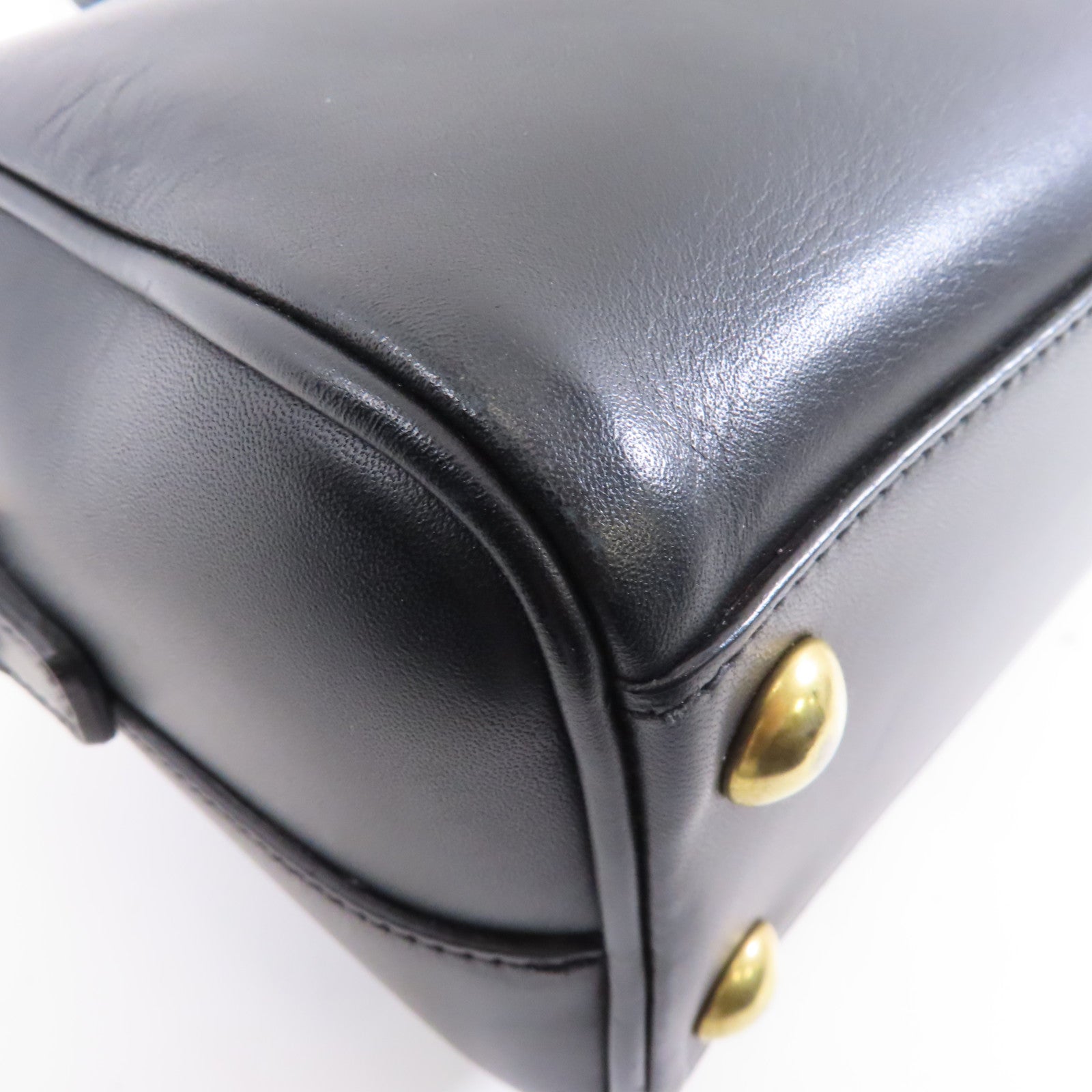 SAINT LAURENT 牛皮皮革2way Shoulder Bag金扣手挽肩背兩用袋黑色