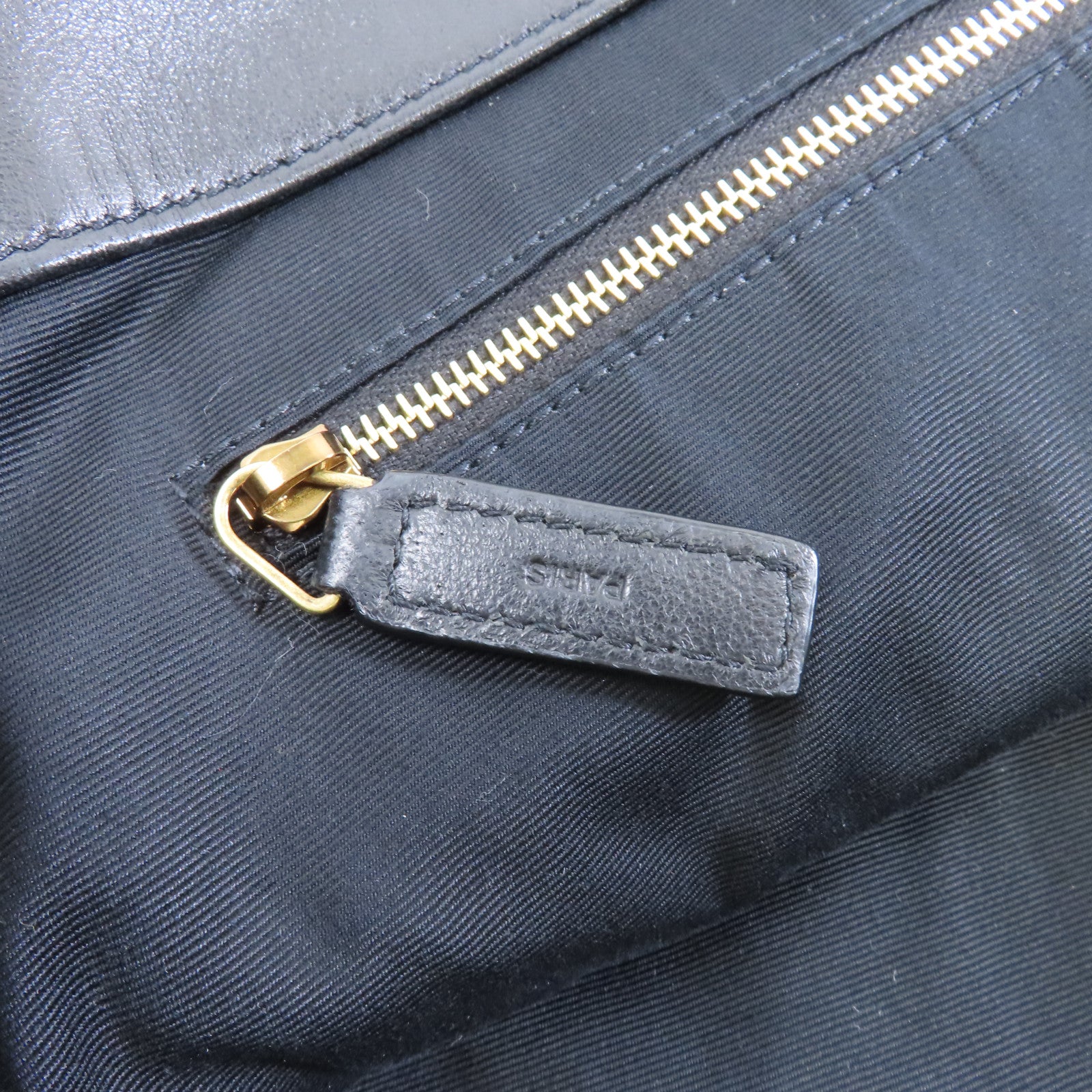SAINT LAURENT 羊皮皮革Icare Maxi Shopping Bag金扣手挽袋黑色