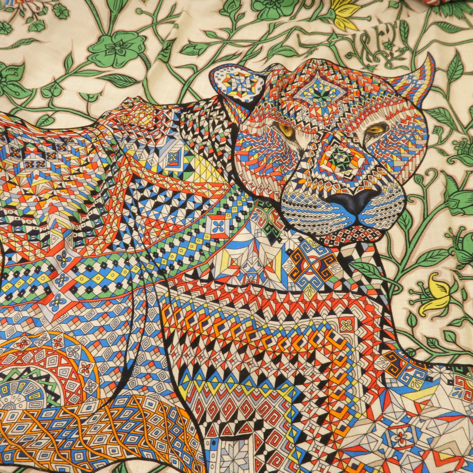 HERMES Cashmere Scarf圍巾米色/藍色/彩色