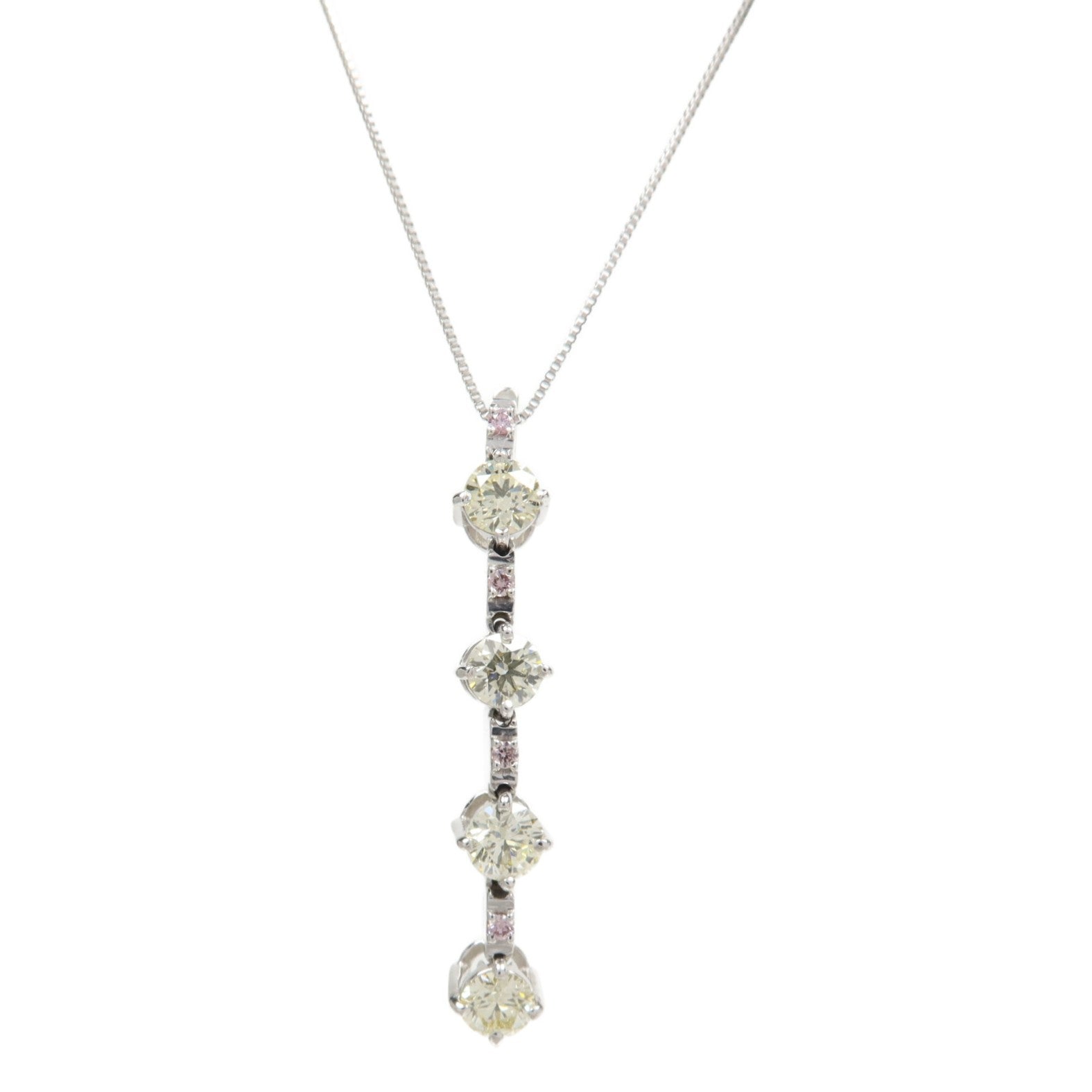 JEWELRY 【激減優惠】18K白金Pink Diamond Necklace鑽石項鍊