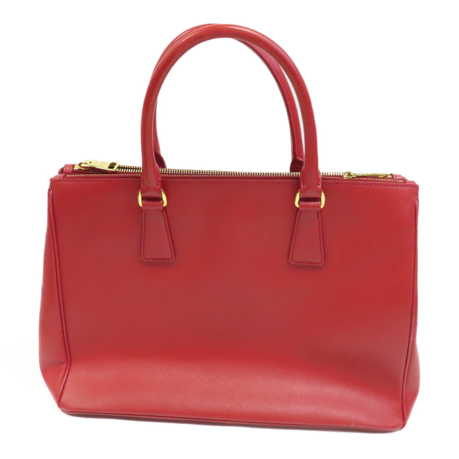 PRADA 皮革2 Way Shoulder金扣手挽肩背兩用袋紅色