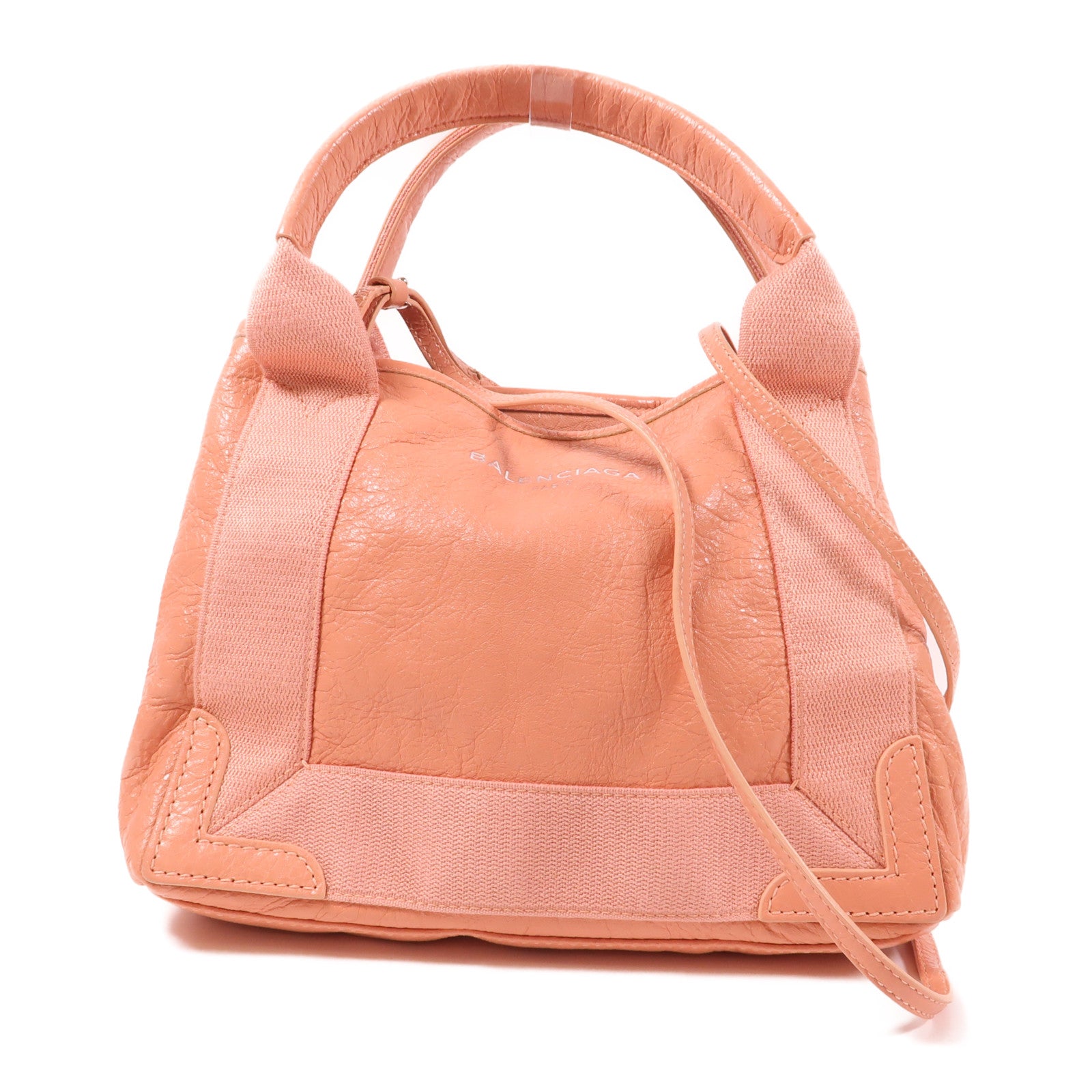 BALENCIAGA 牛皮皮革2 Way Shoulder銀扣手挽肩背兩用袋