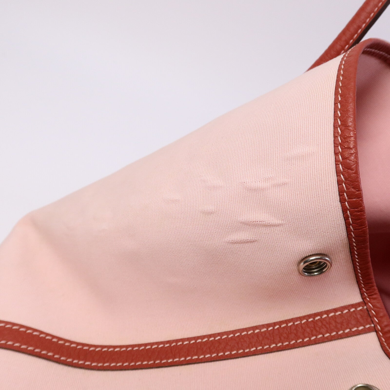 HERMES Canvas Garden Party PM手挽袋Rose Sakura/Rouge Du