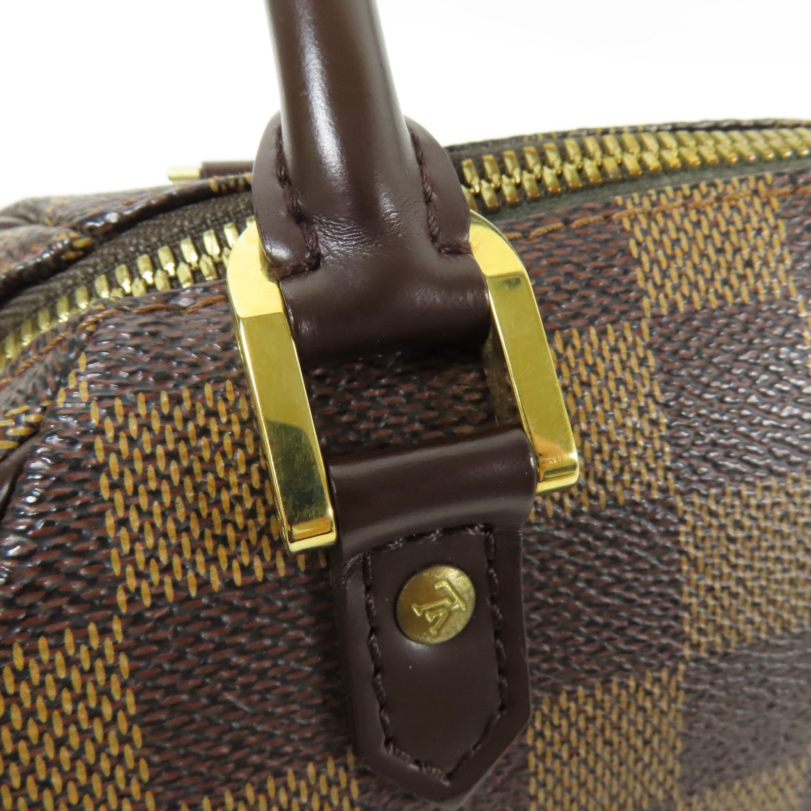 LOUIS VUITTON Damier Rivera Mini金扣手挽袋