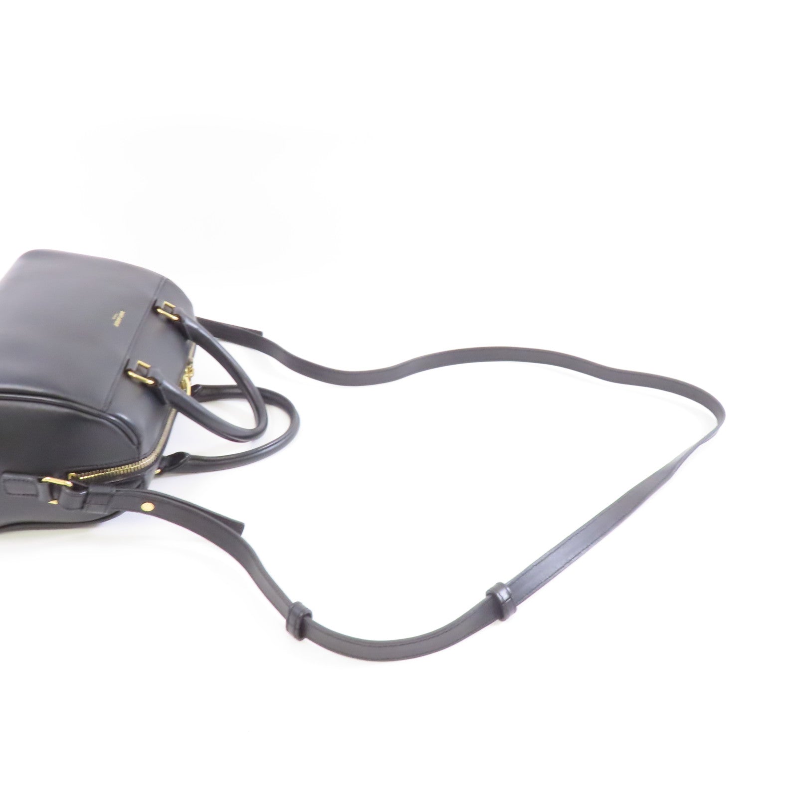 SAINT LAURENT 牛皮皮革2way Shoulder Bag金扣手挽肩背兩用袋黑色