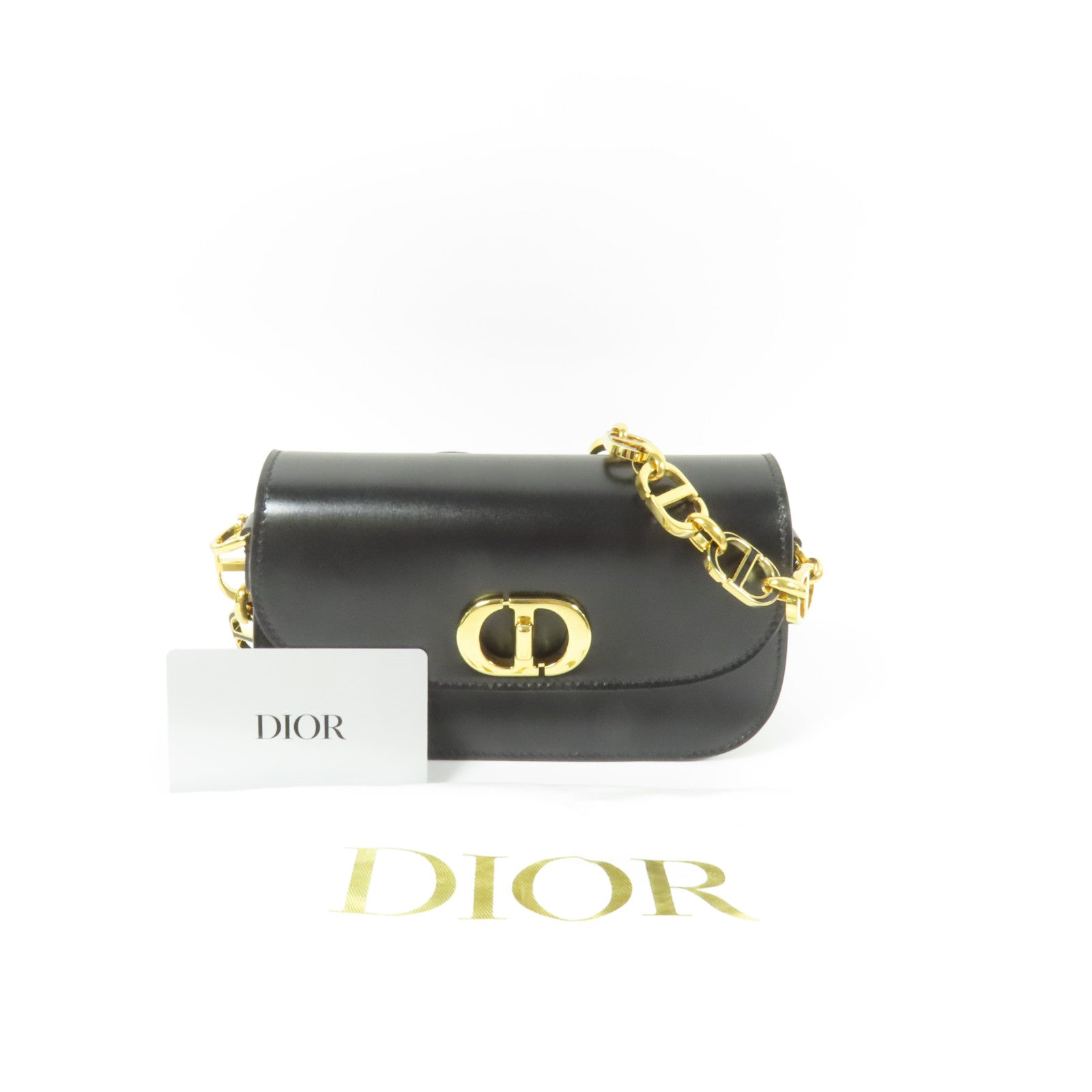 Dior 【激減優惠】牛皮皮革Small 30 Montaigue Avenut Bag金扣肩背袋