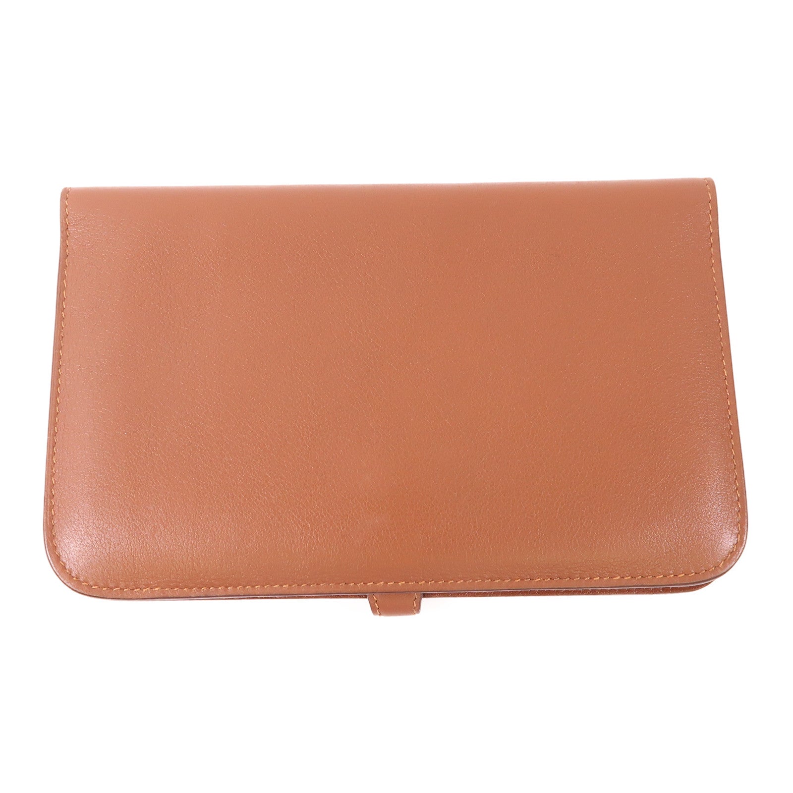 HERMES Swift皮革Dogon GM銀扣長錢包Gold