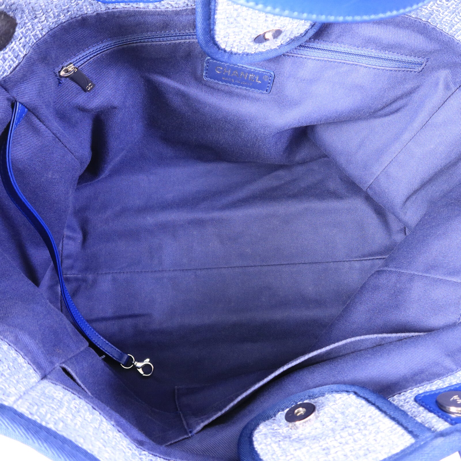 CHANEL 帆布Deauville Tote Bag手挽肩背兩用袋