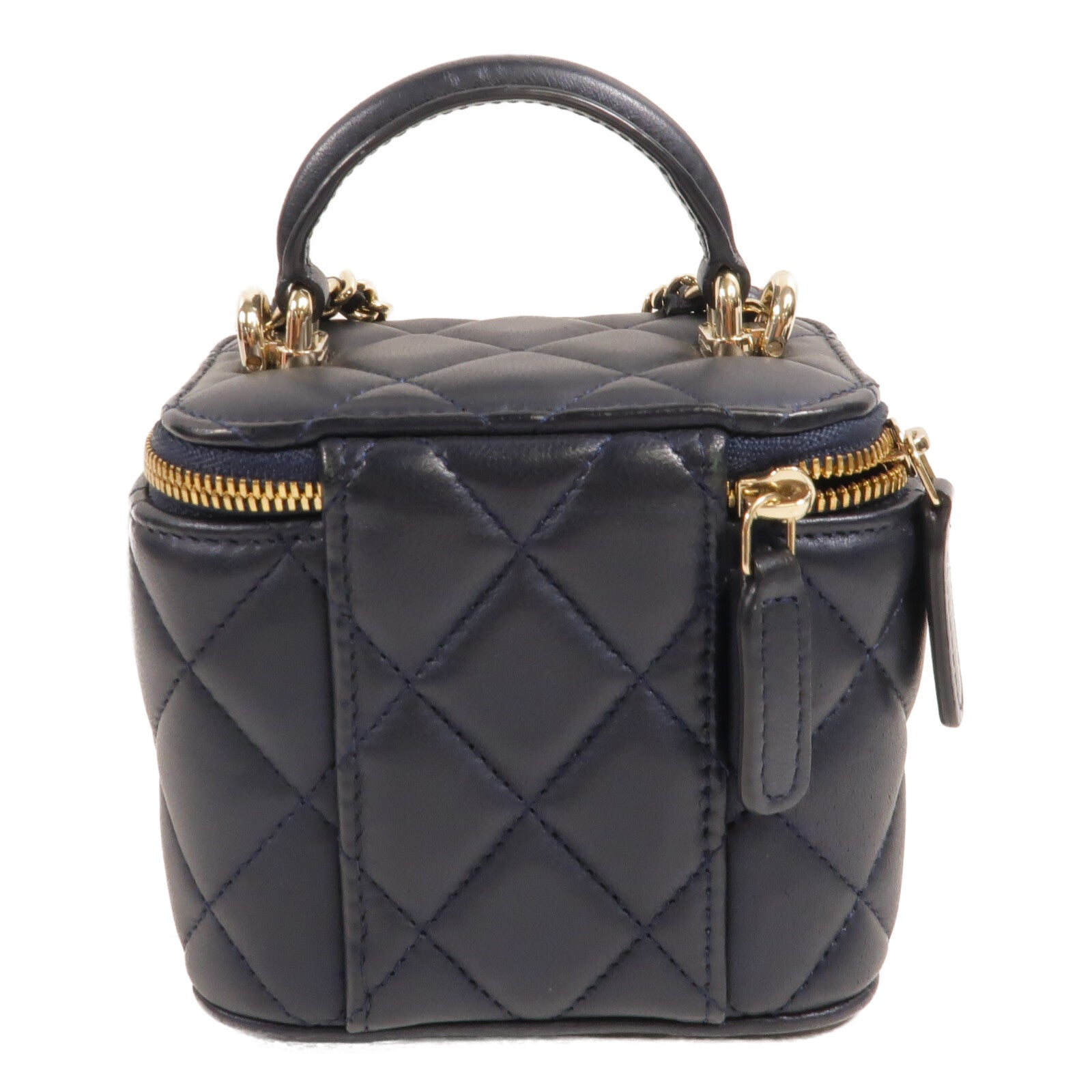 CHANEL 羊皮皮革Vanity Case With Top Handle手挽肩背兩用袋