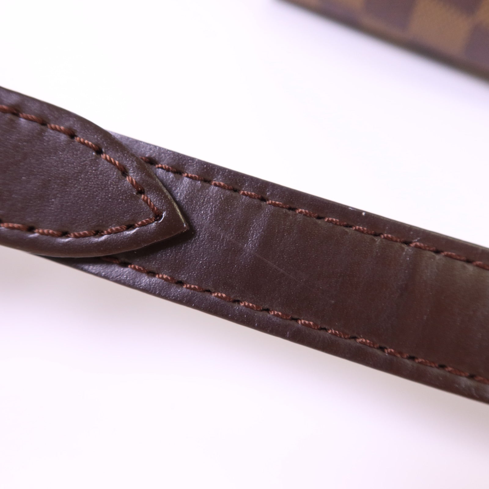 LOUIS VUITTON Damier Trevi PM金扣手挽肩背兩用袋棕色