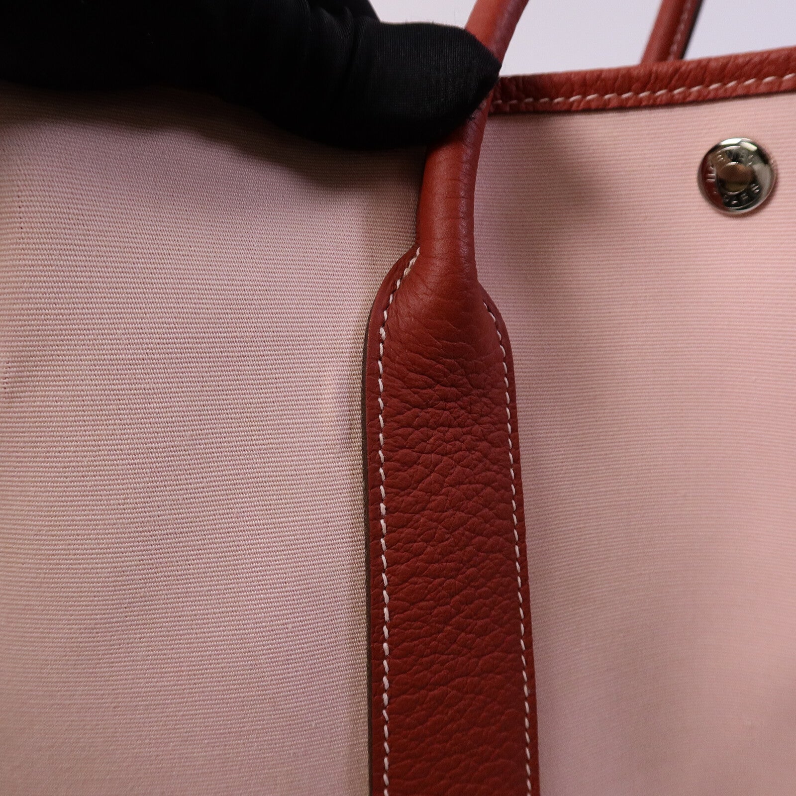 HERMES Canvas Garden Party PM手挽袋Rose Sakura/Rouge Du