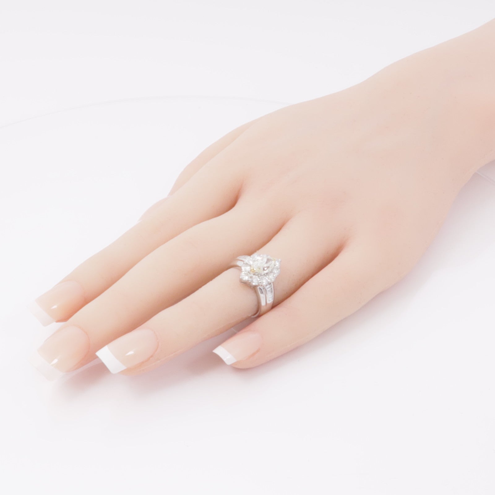 JEWELRY【激減優惠】 PT900鉑金/18K白金鑽石Diamond Ring戒指US#4.25