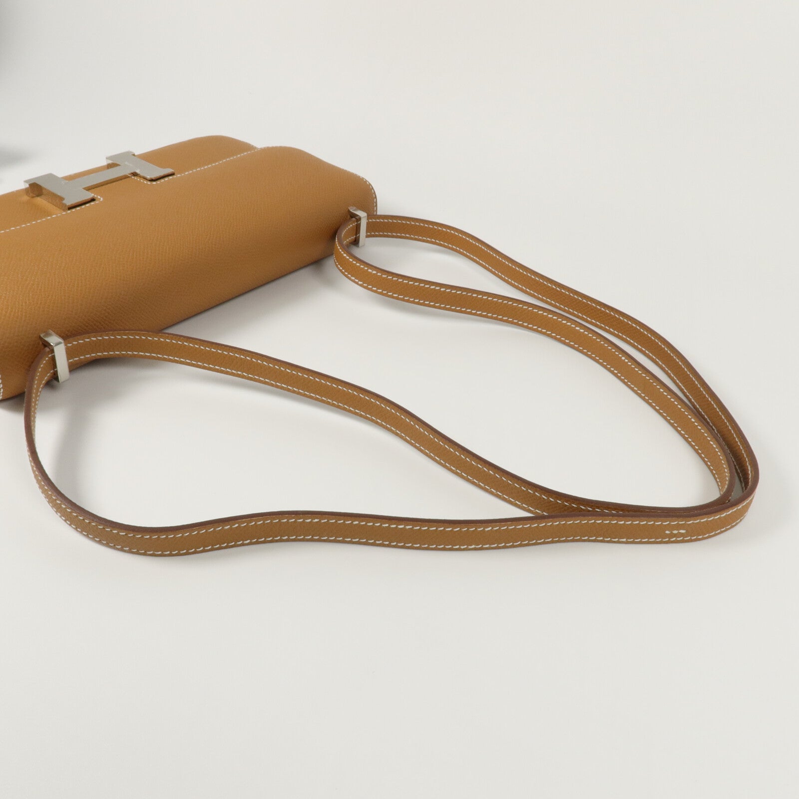 HERMES Epsom皮革Constance Elan肩背袋Gold