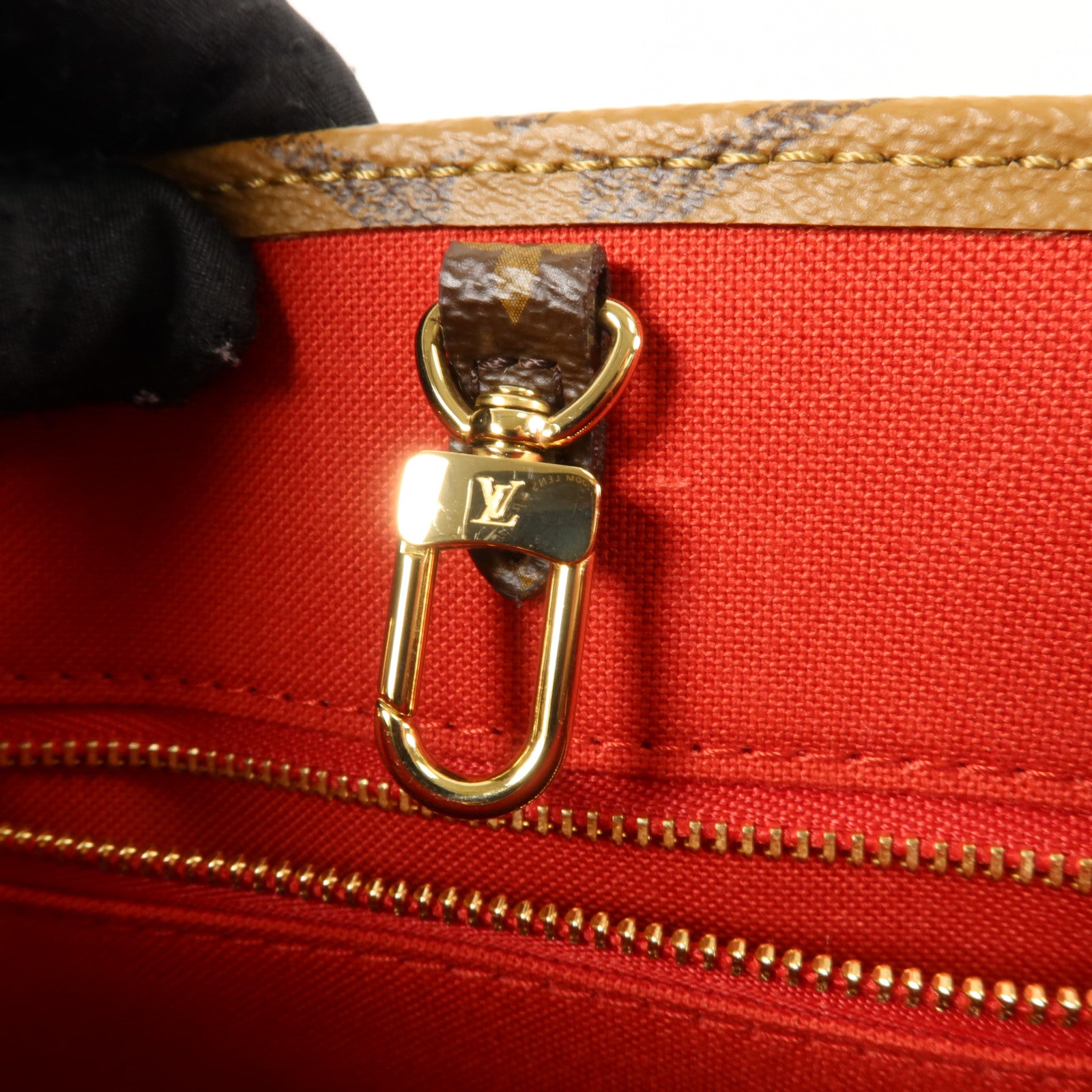 LOUIS VUITTON Monogram Giant OnTheGo PM金扣手挽肩背兩用袋棕色