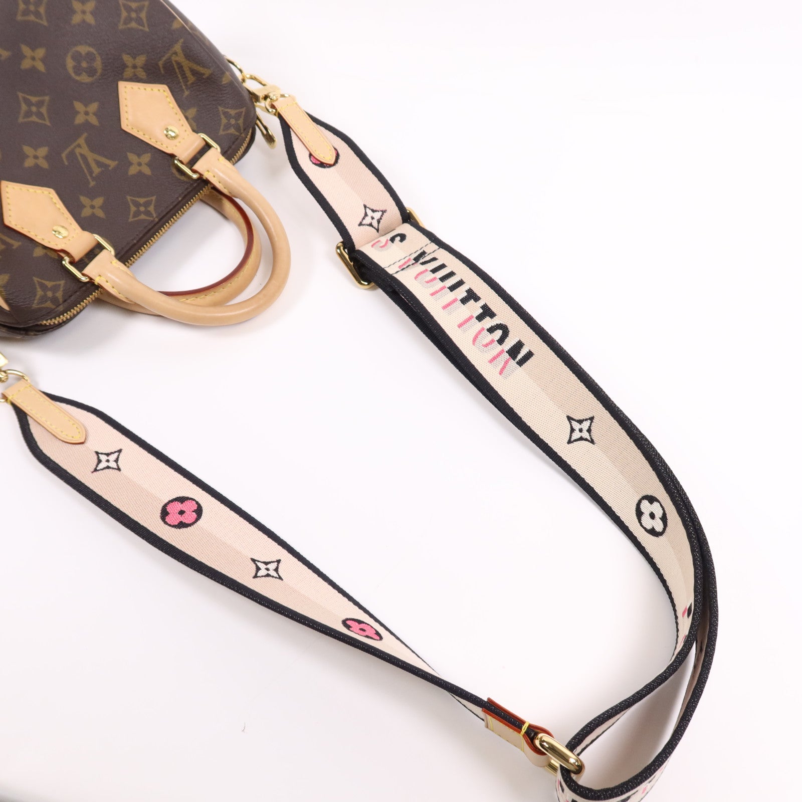 LOUIS VUITTON Monogram Speedy Bandouliere 20金扣手挽肩背兩用袋
