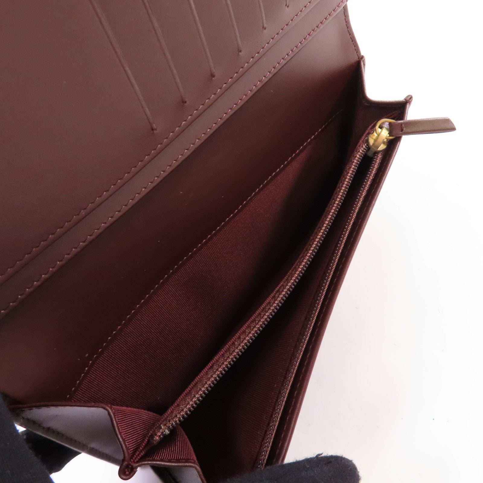 CHANEL 菱格Caviar皮革Long Wallet金扣長錢包黑色