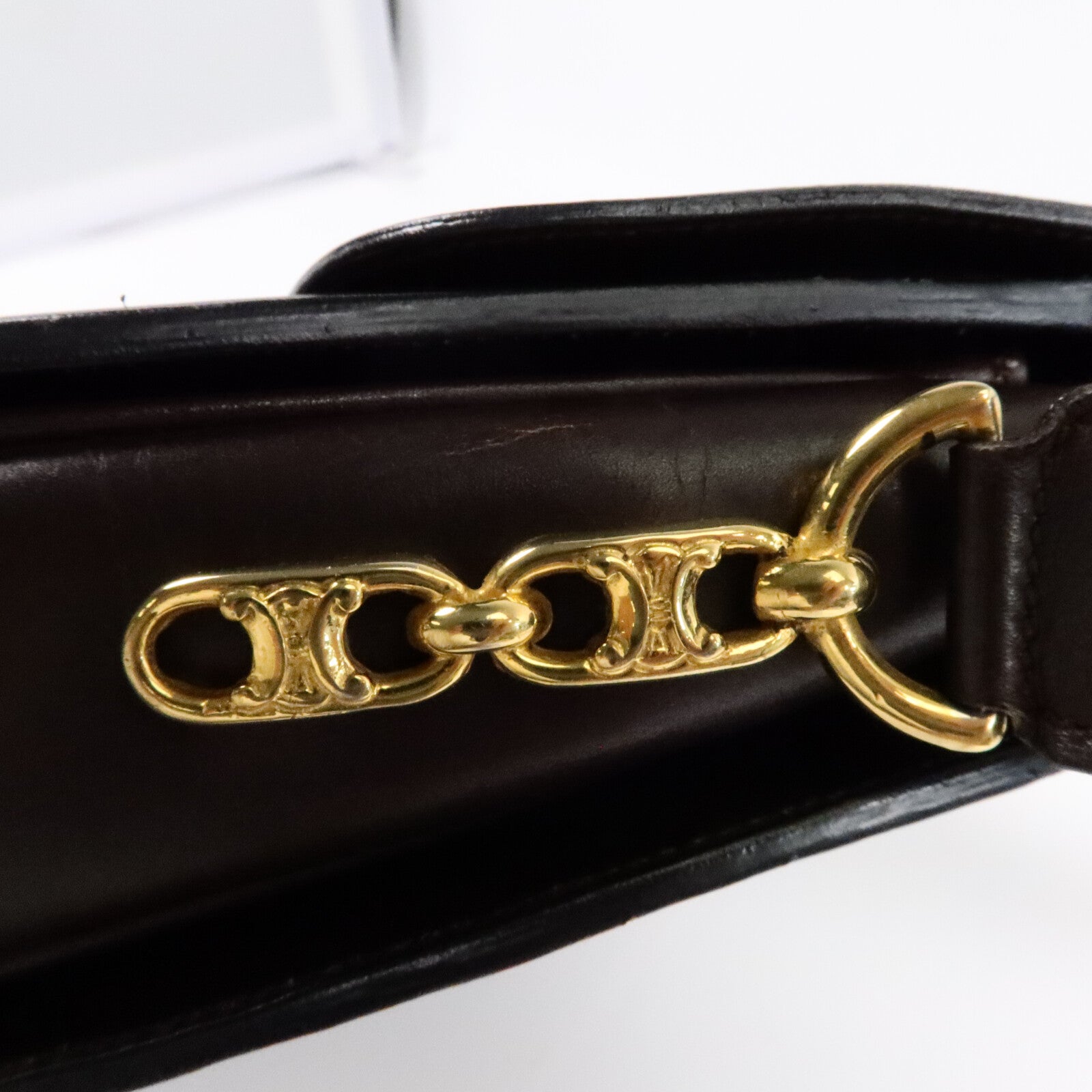 CELINE 牛皮皮革Vintage Shoulder Bag肩背袋
