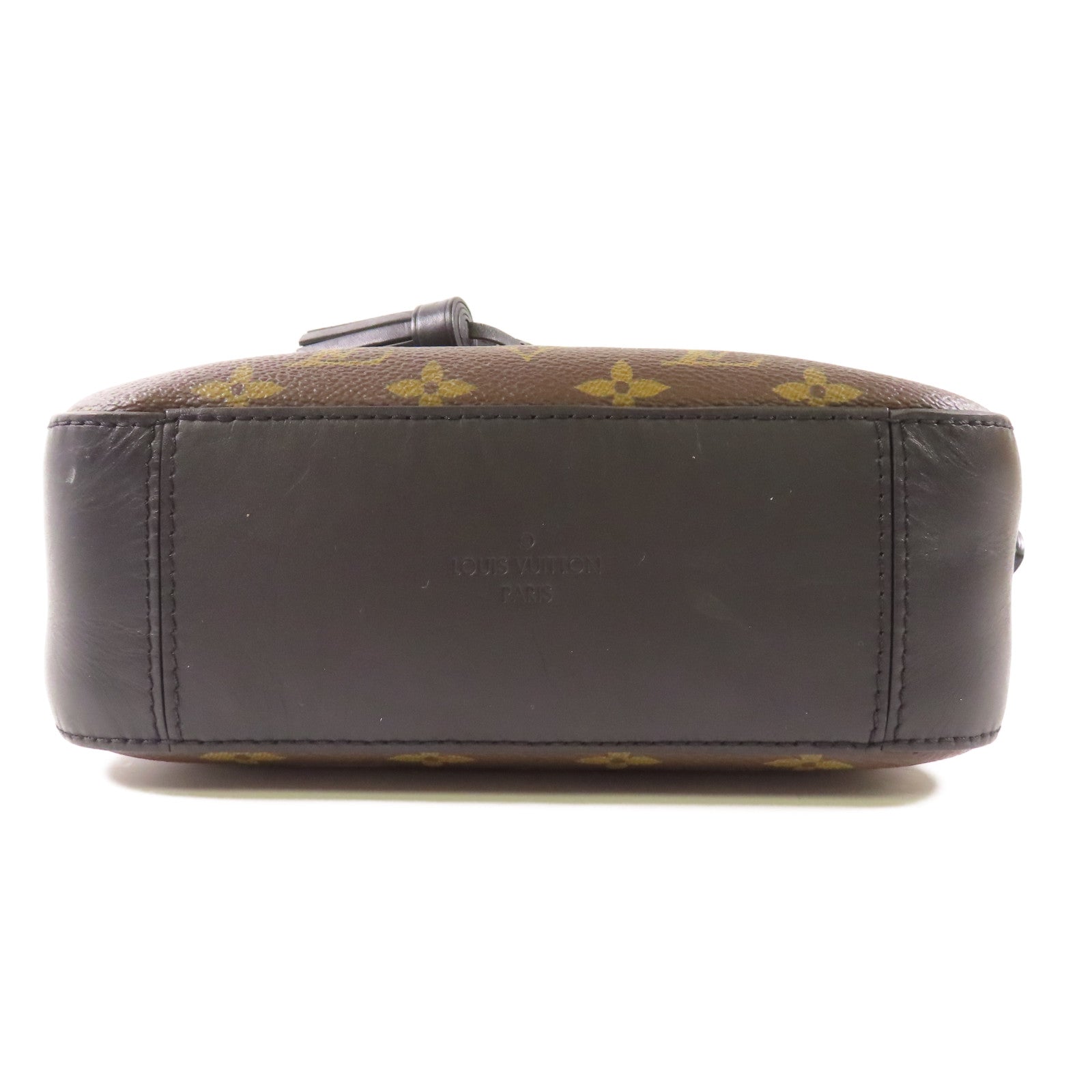 LOUIS VUITTON LV GHW Saintonge Shoulder Bag M43555 Monogram Brown/Black