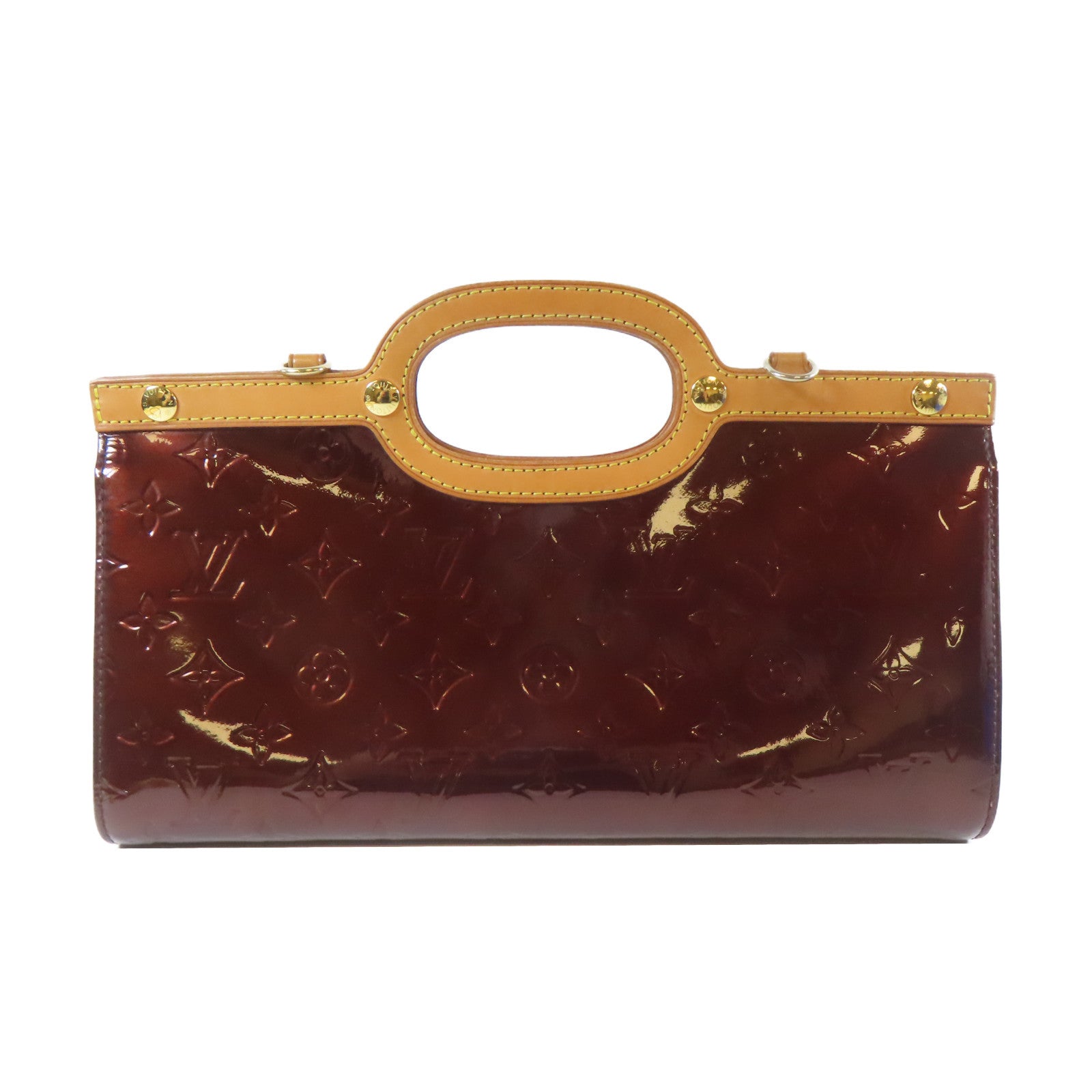 LOUIS VUITTON Vernis Roxbury Drive Violeta金扣手挽肩背兩用袋紅色