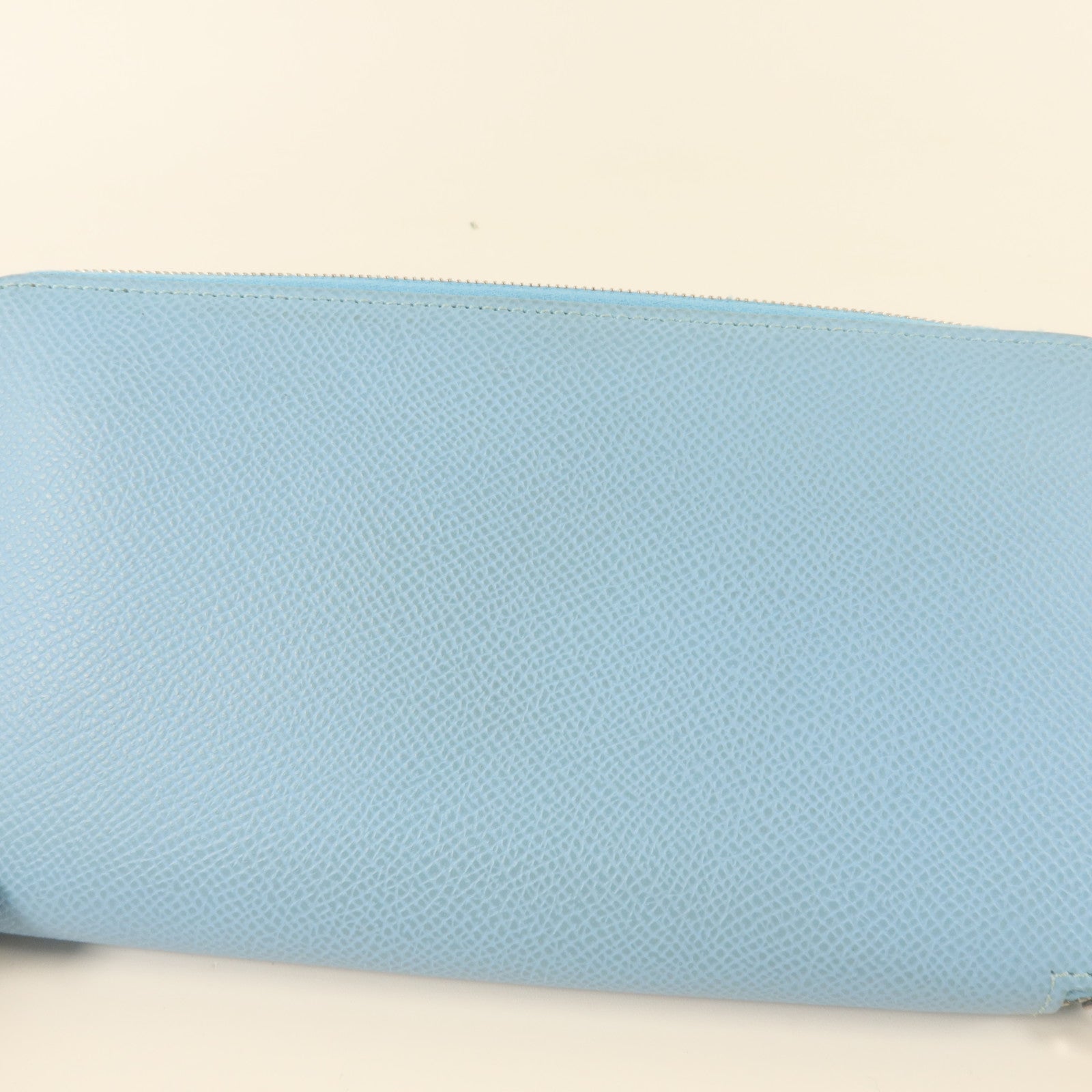 HERMES Epsom皮革Silk In Long Wallet長錢包Celeste