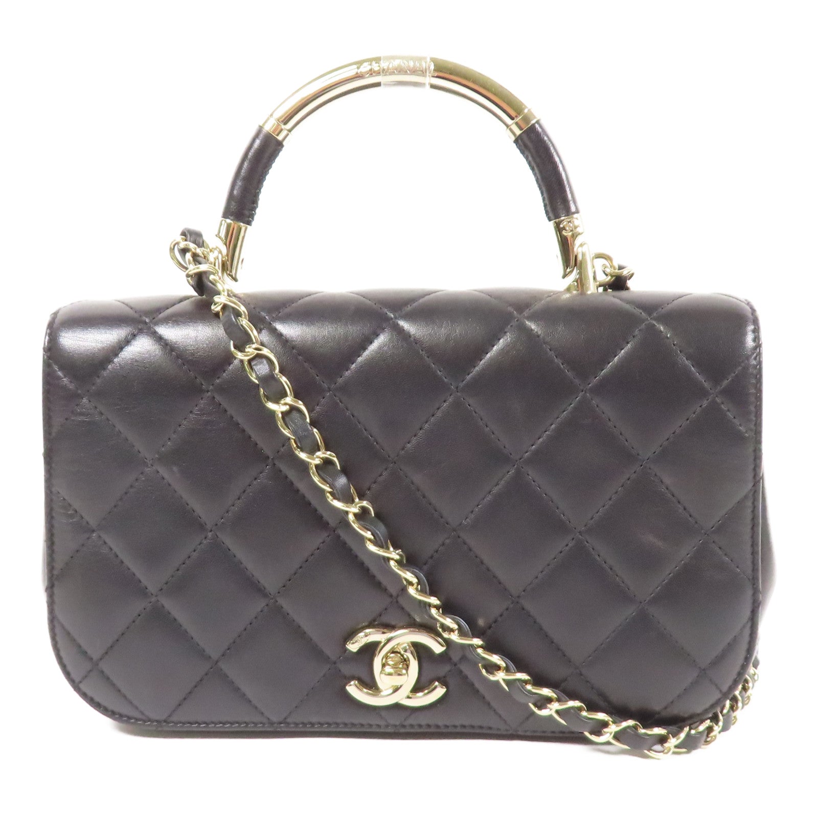 CHANEL 【激減優惠】牛皮皮革Shoulder Bag金扣鏈帶肩背袋