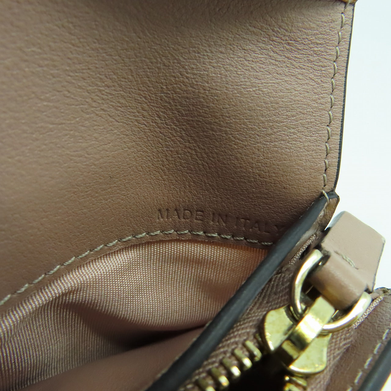 Valentino 【激減優惠】牛皮皮革Wallet金扣錢包暗粉紅色