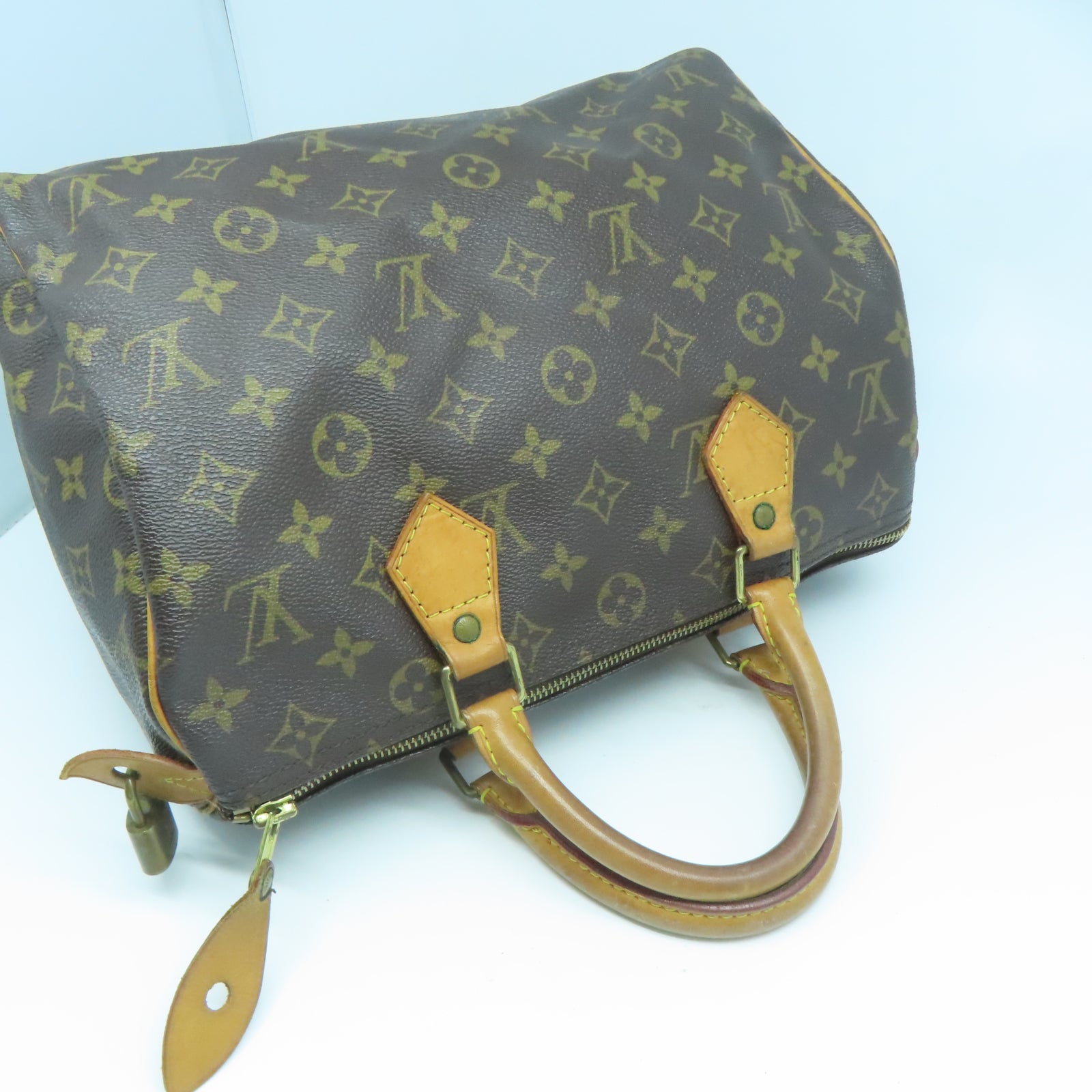 LOUIS VUITTON 【激減優惠】Monogram Speedy 30金扣手挽袋啡色