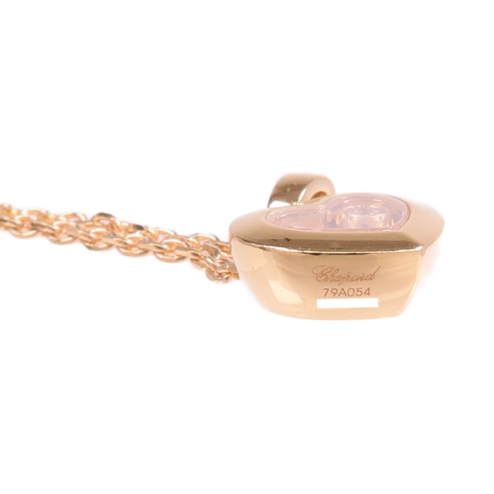 Chopard 18K玫瑰金Happy Diamonds Necklace鑽石項鍊
