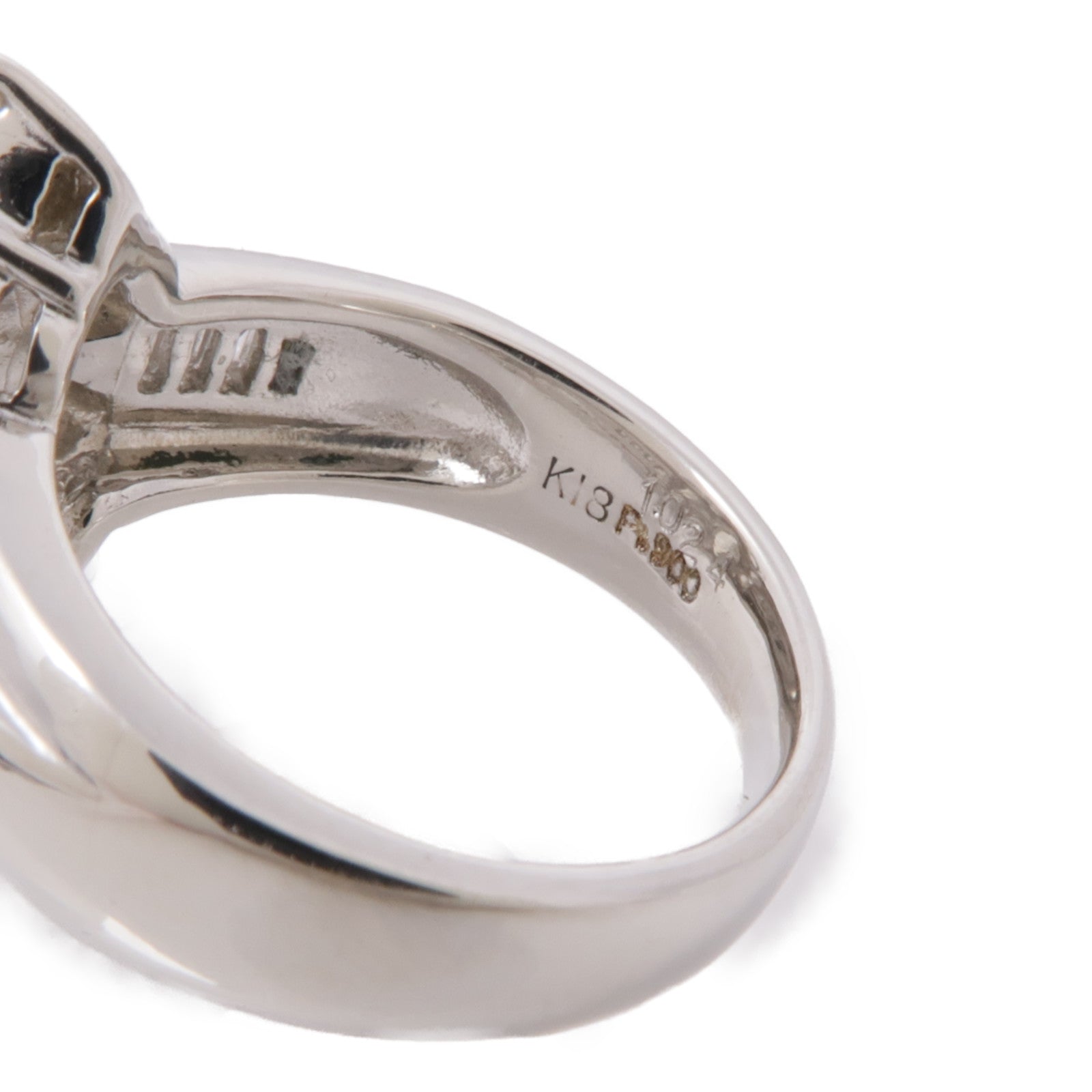 JEWELRY【激減優惠】 PT900鉑金/18K白金鑽石Diamond Ring戒指US#4.25