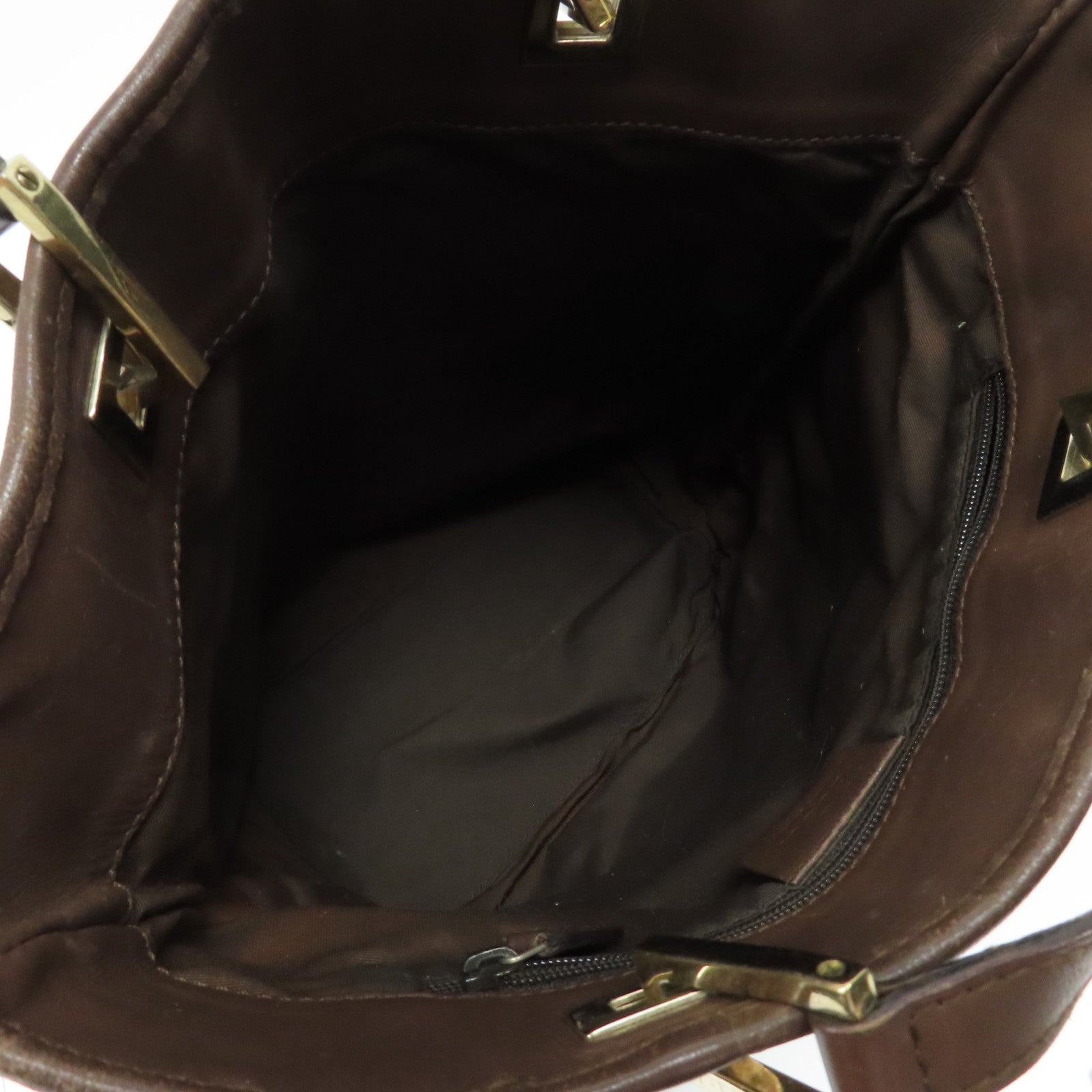 GUCCI 帆布Hand Bag金扣手挽袋啡色