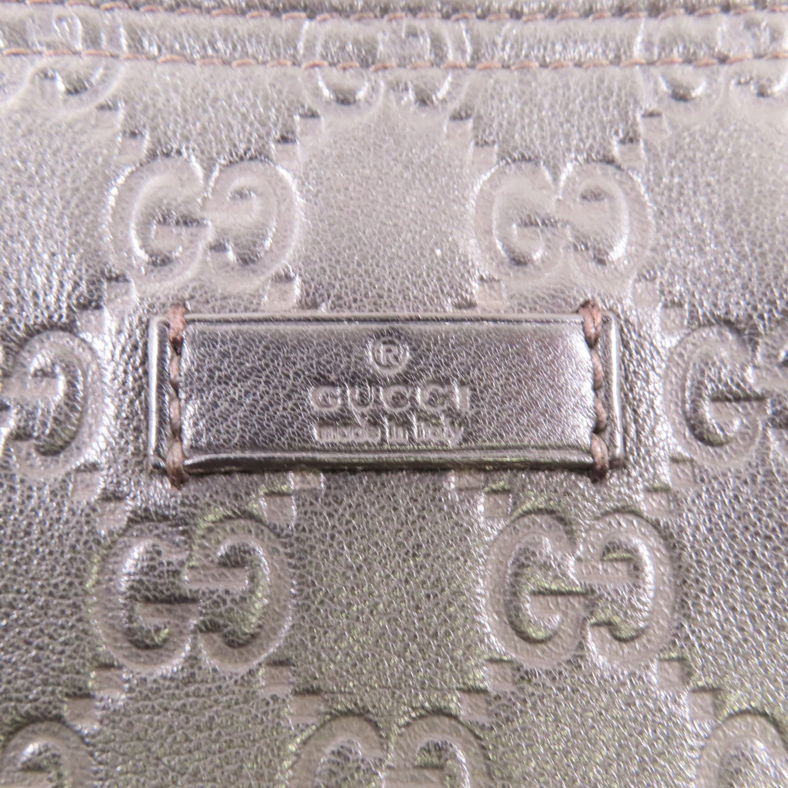 GUCCI 牛皮皮革Shoulder Bag銀扣肩背袋