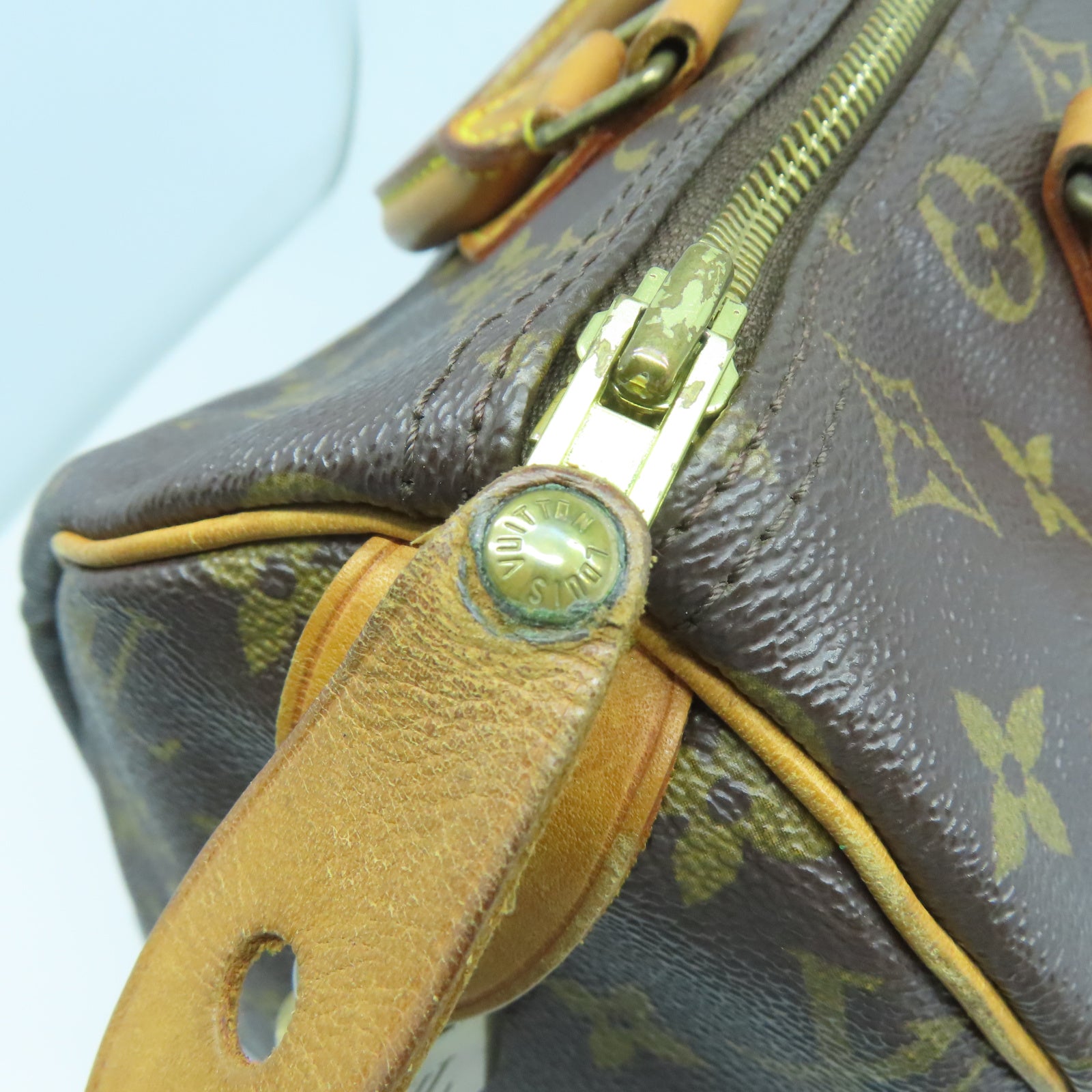 LOUIS VUITTON 【激減優惠】Monogram Speedy 30金扣手挽袋啡色