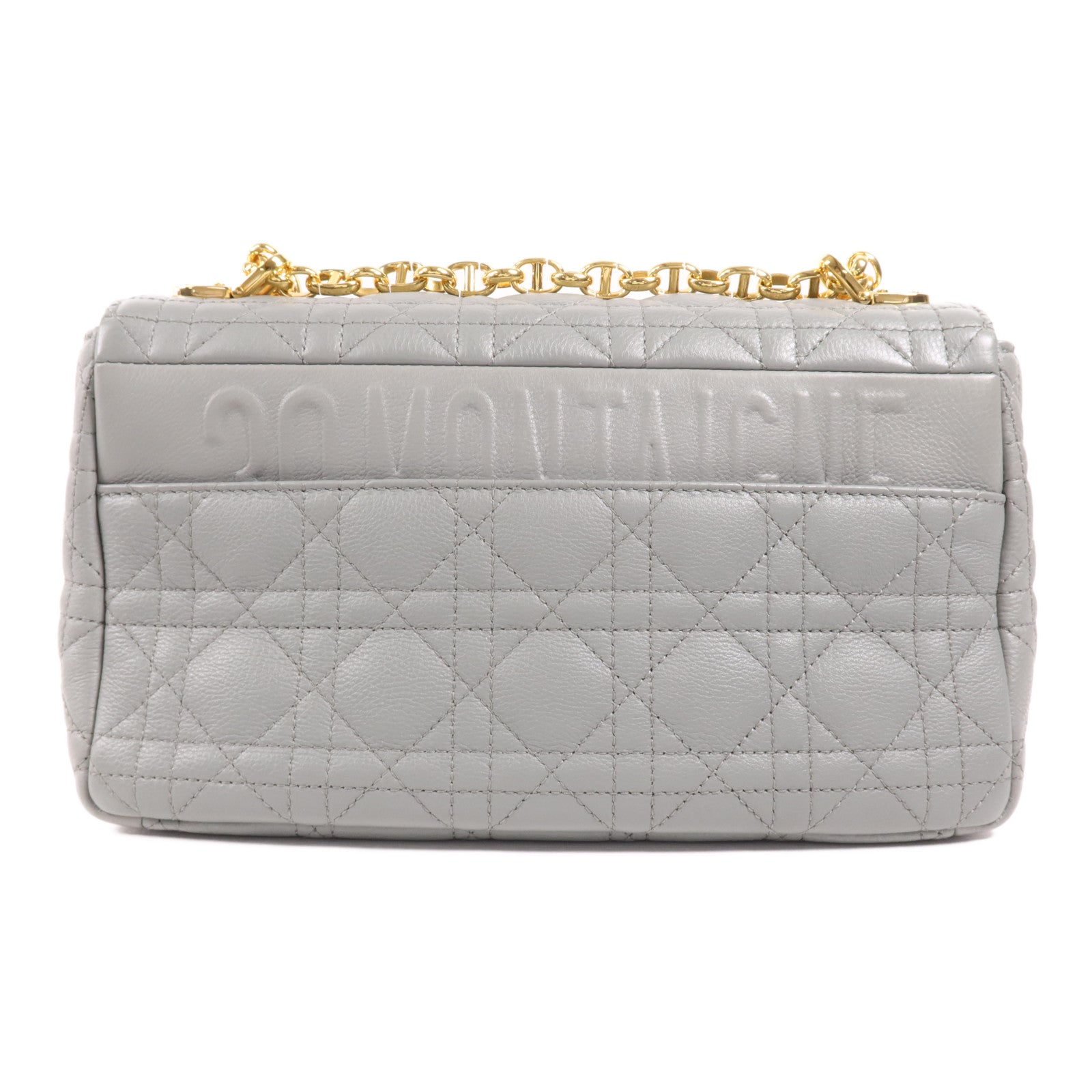 Dior 牛皮皮革Dior Caro Mendium金扣鏈帶肩背袋