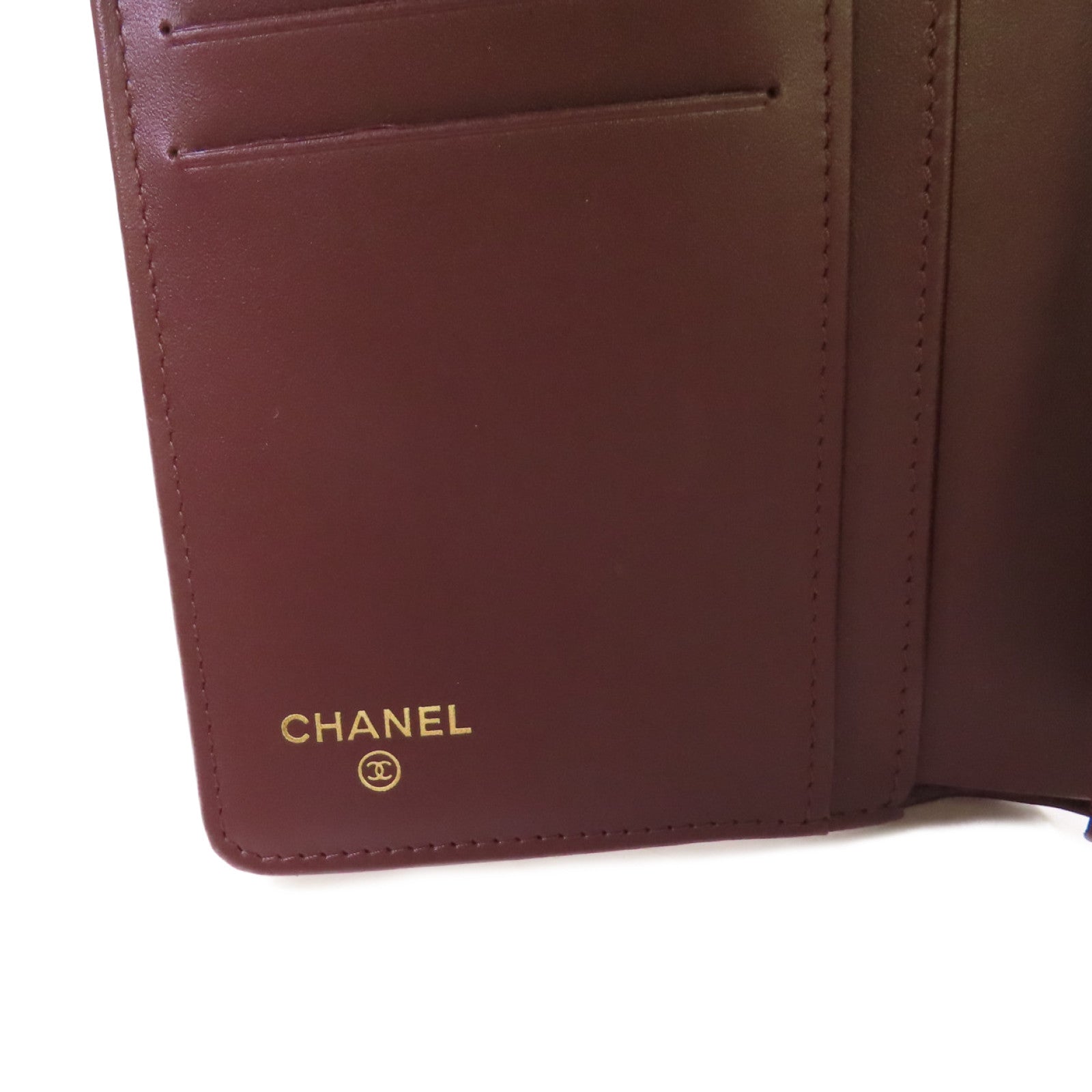 CHANEL 菱格Caviar皮革Long Wallet金扣長錢包黑色