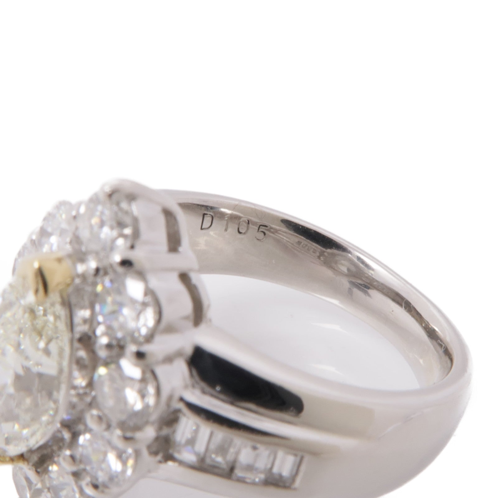 JEWELRY【激減優惠】 PT900鉑金/18K白金鑽石Diamond Ring戒指US#4.25
